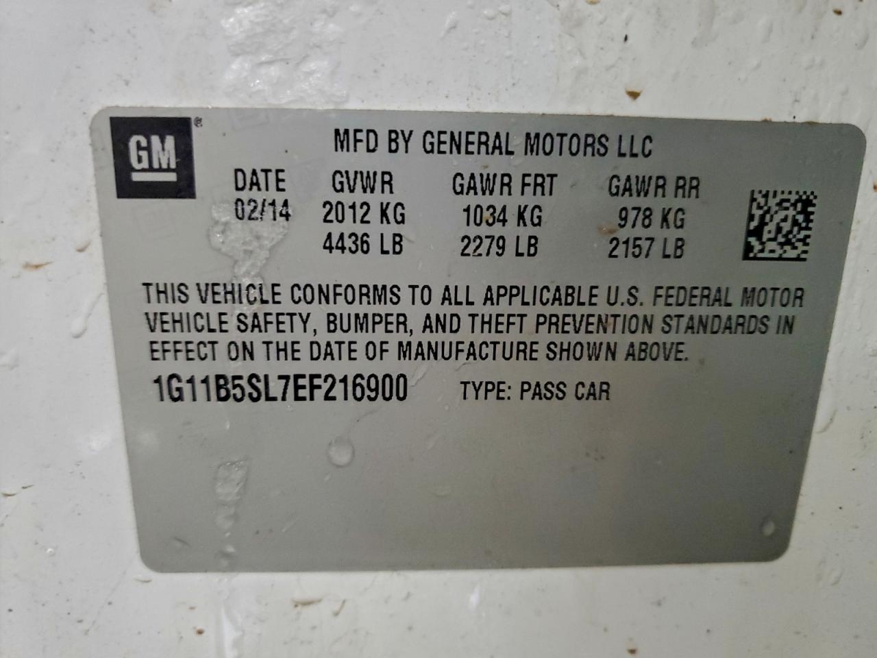 2014 CHEVROLET MALIBU LS photo 12