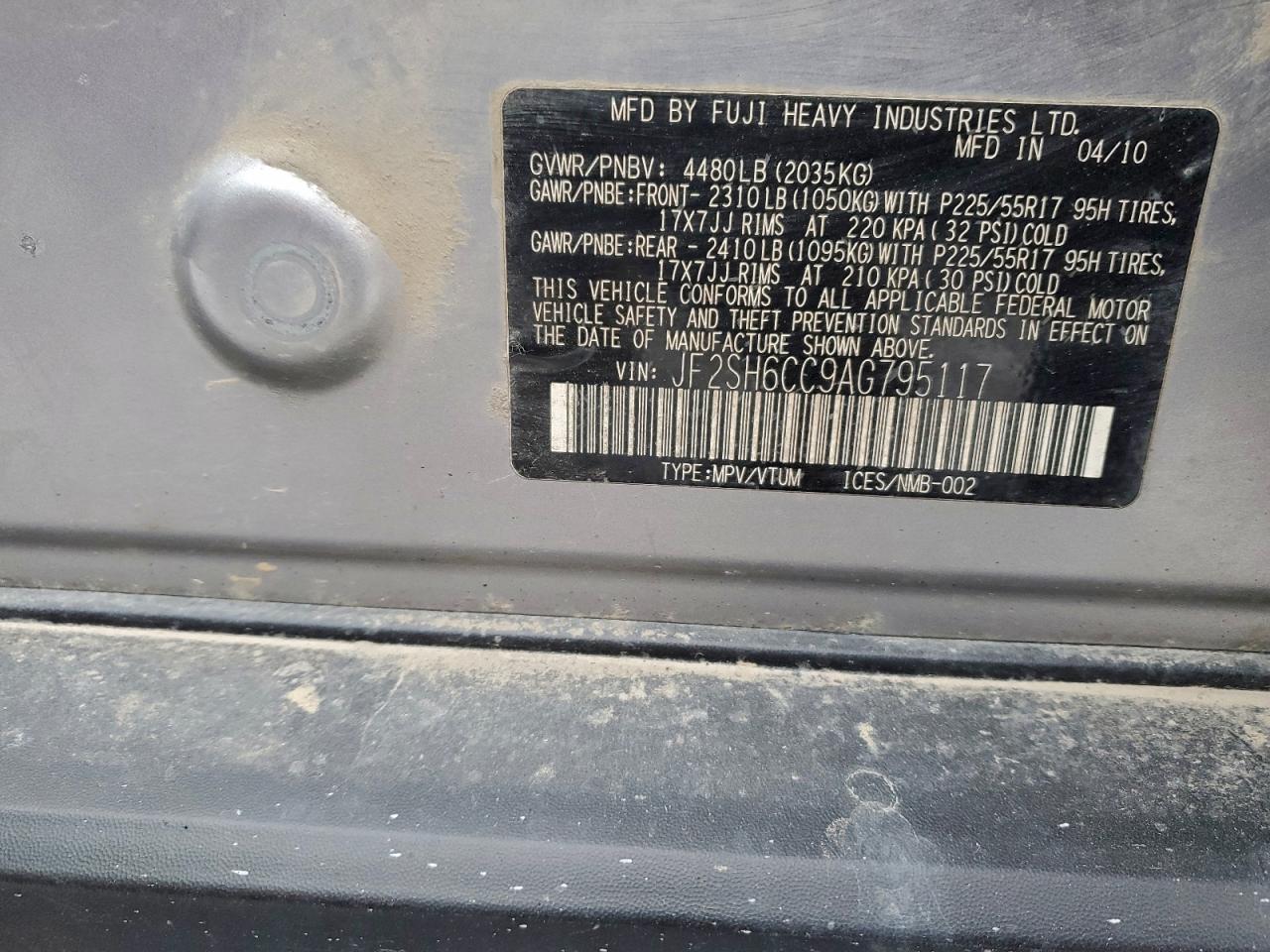 2010 SUBARU FORESTER 2.5X PREMIUM photo 34