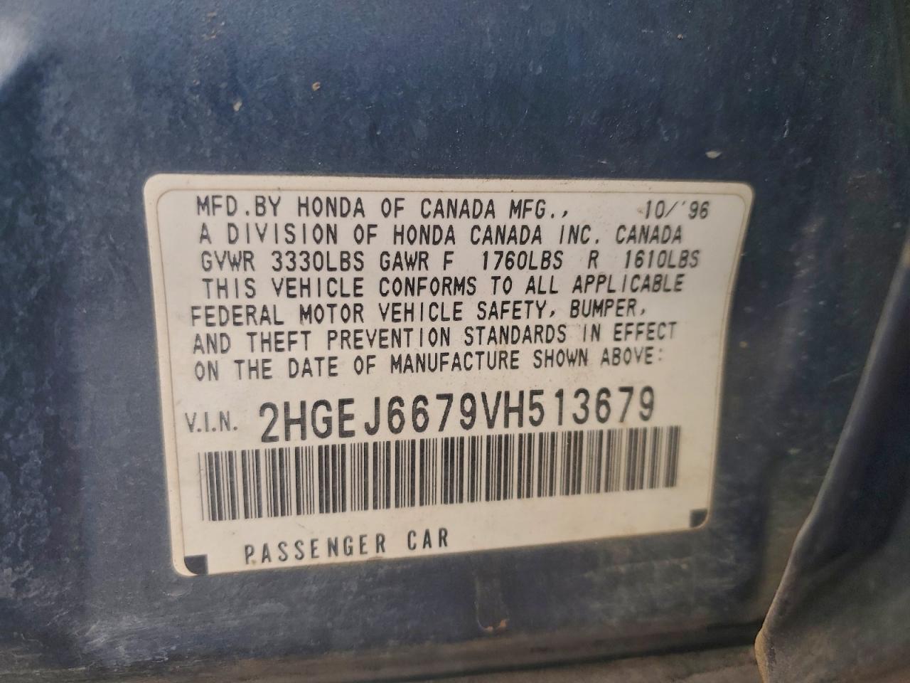 1997 HONDA CIVIC LX photo 12