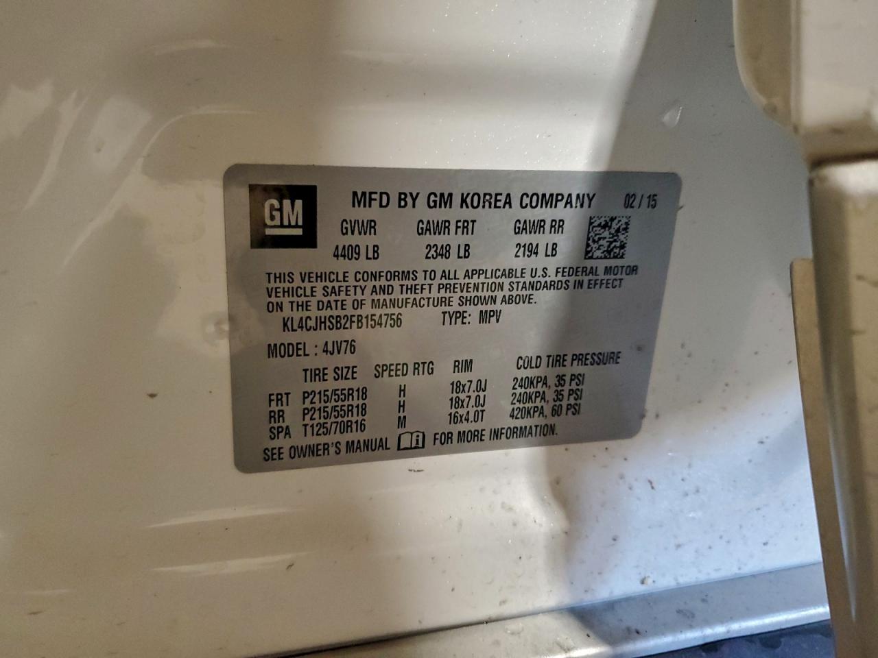 2015 BUICK ENCORE PREMIUM photo 13