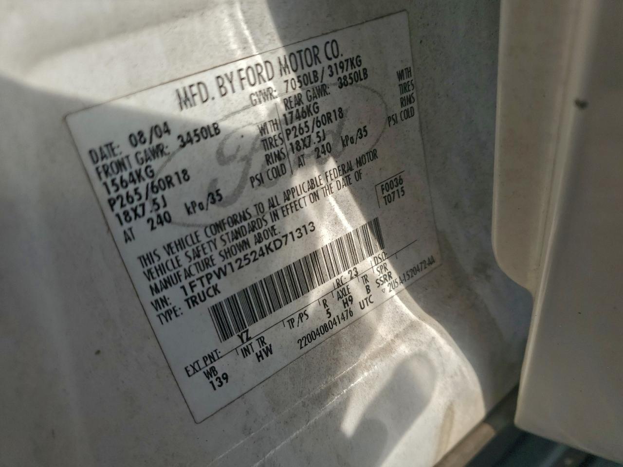 2004 FORD F150 SUPERCREW photo 12