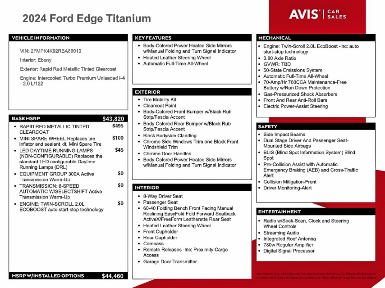 2024 FORD EDGE TITANIUM photo 13