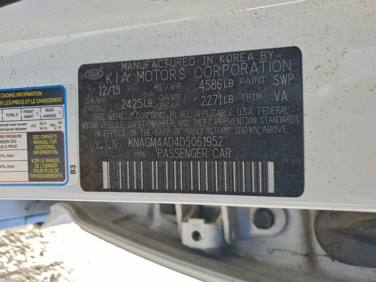 2013 KIA OPTIMA HYBRID photo 12
