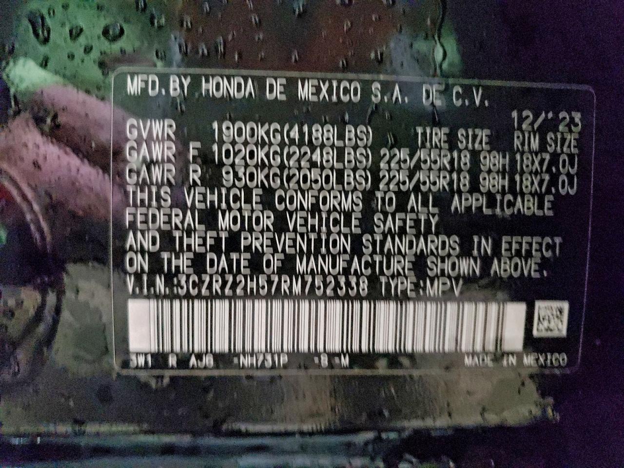 2024 HONDA HR-V SPORT photo 13