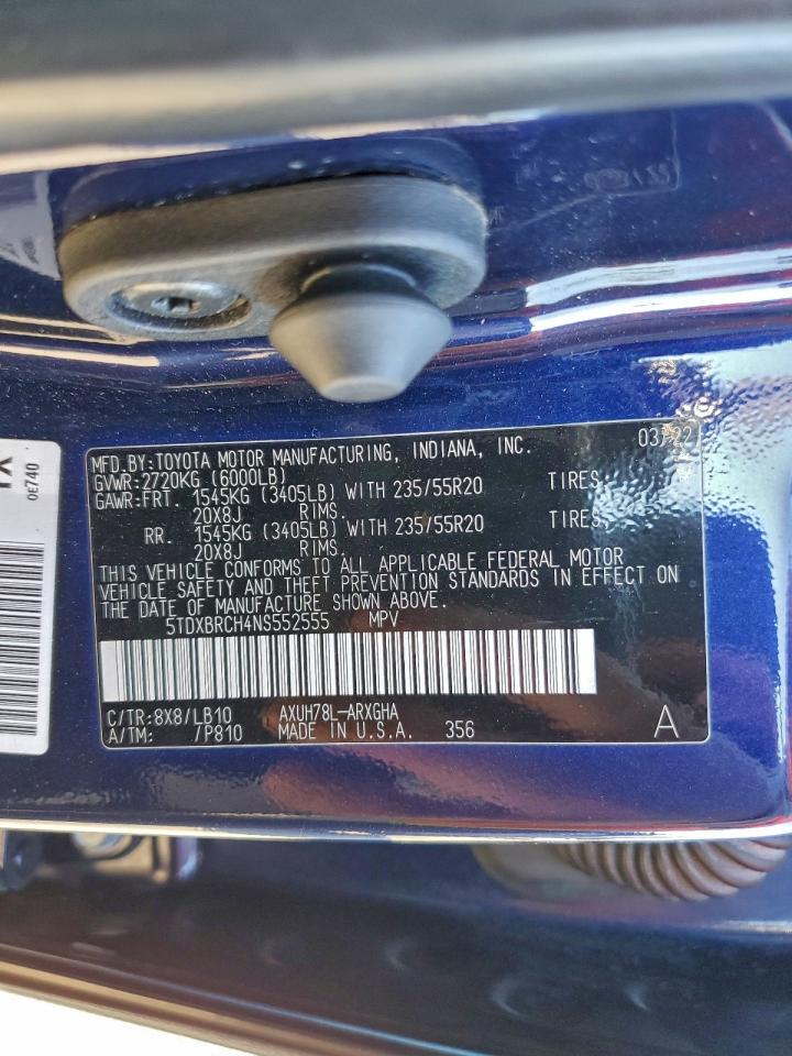 2022 TOYOTA HIGHLANDER HYBRID LIMITED photo 37