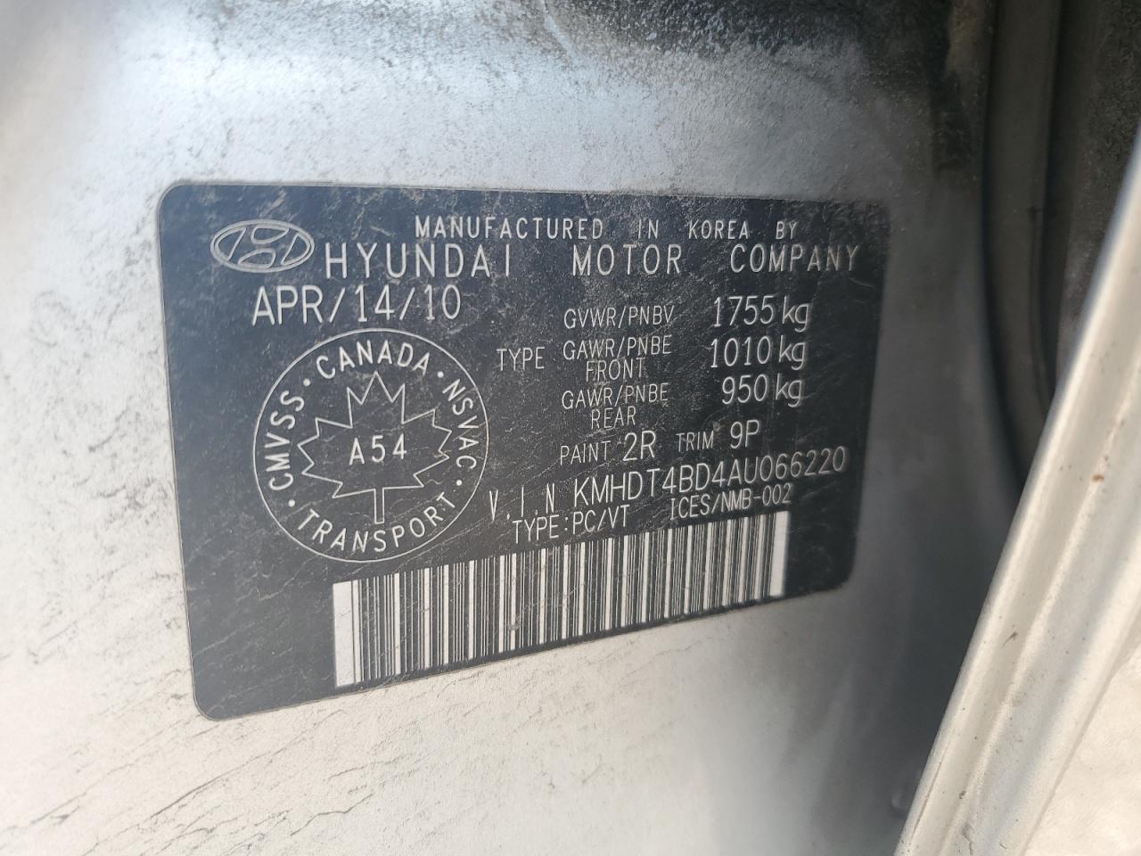 2010 HYUNDAI ELANTRA GLS photo 34