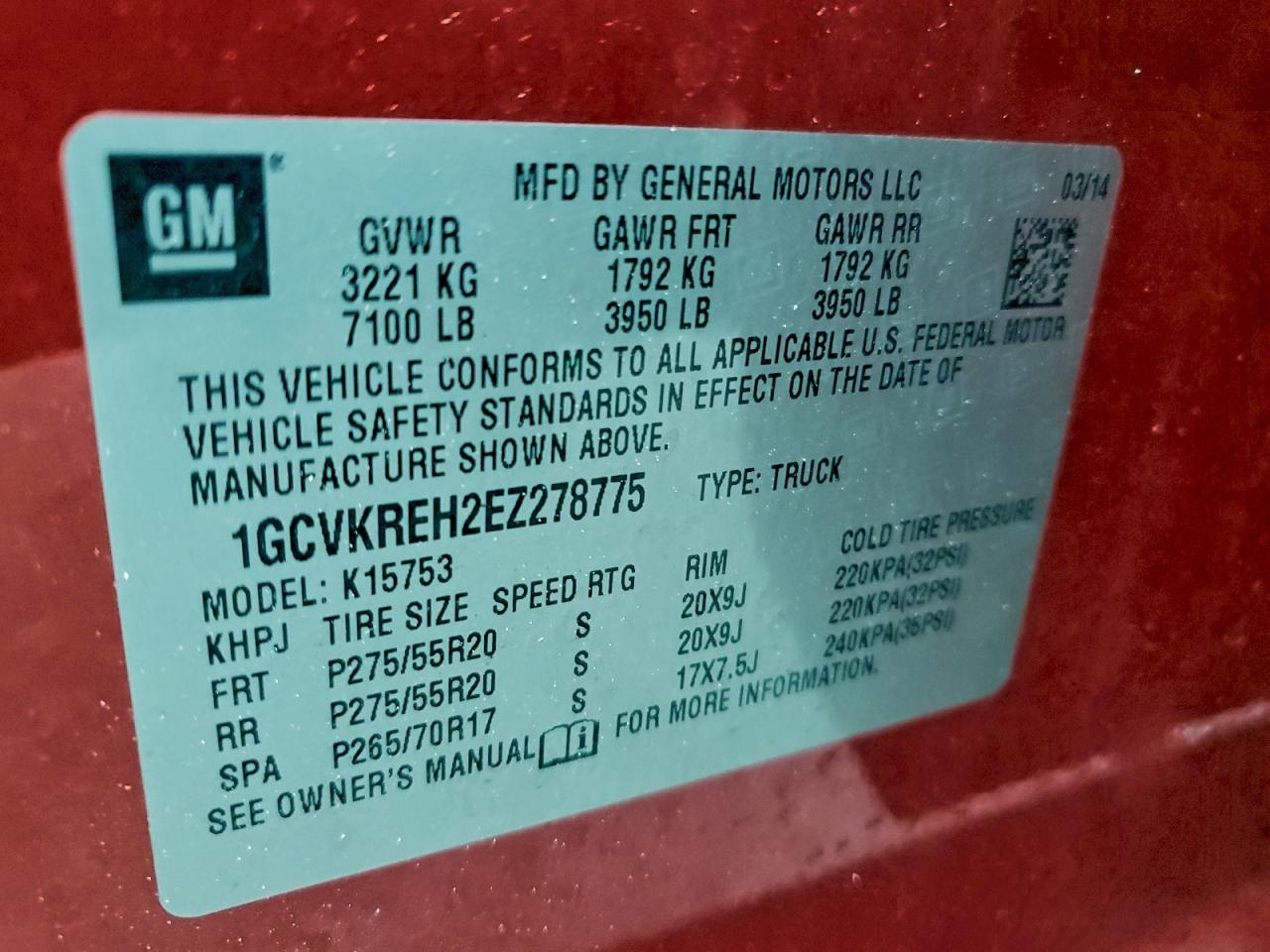 2014 CHEVROLET SILVERADO K1500 LT photo 12