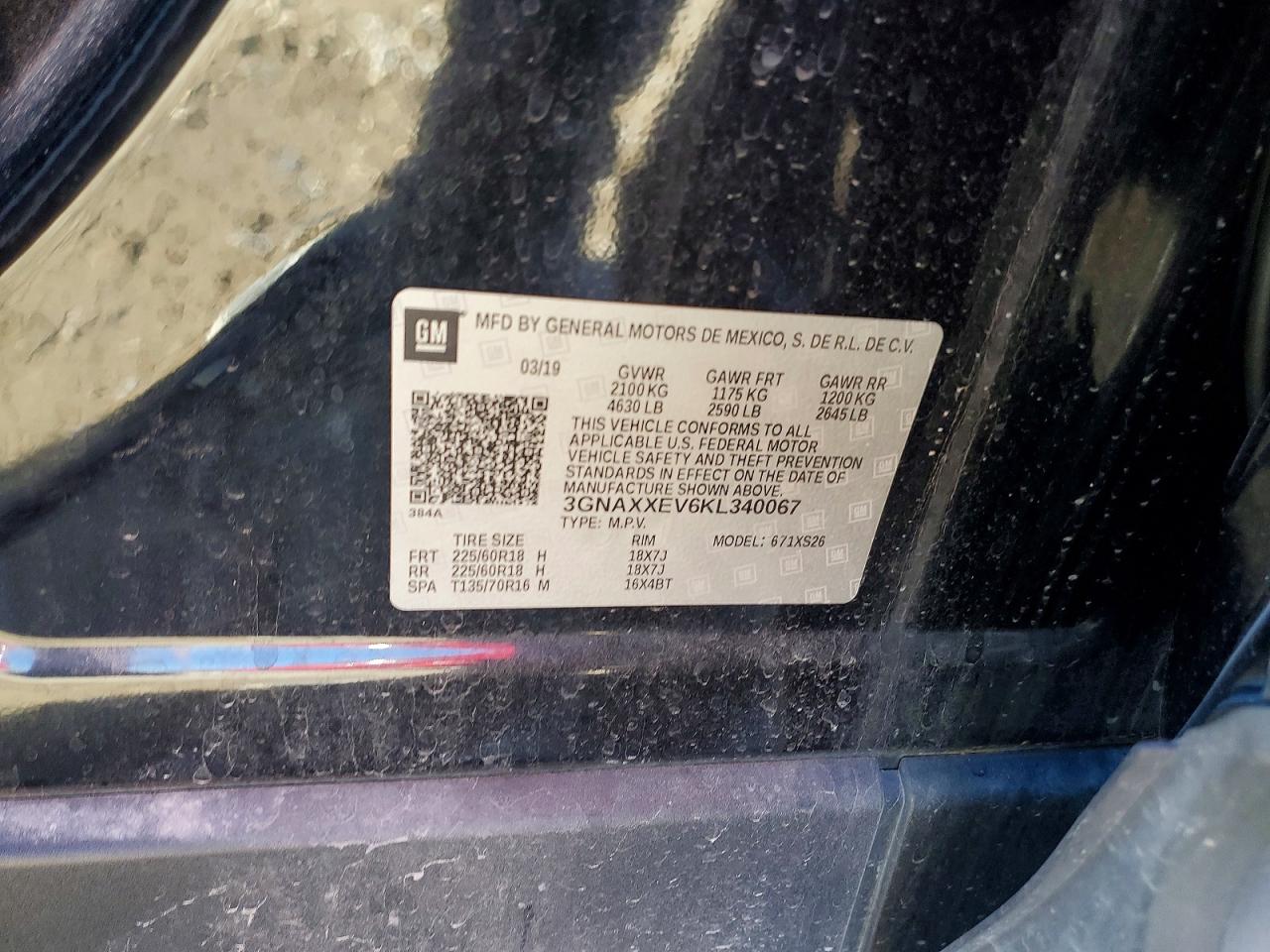 2019 CHEVROLET EQUINOX PREMIER photo 13