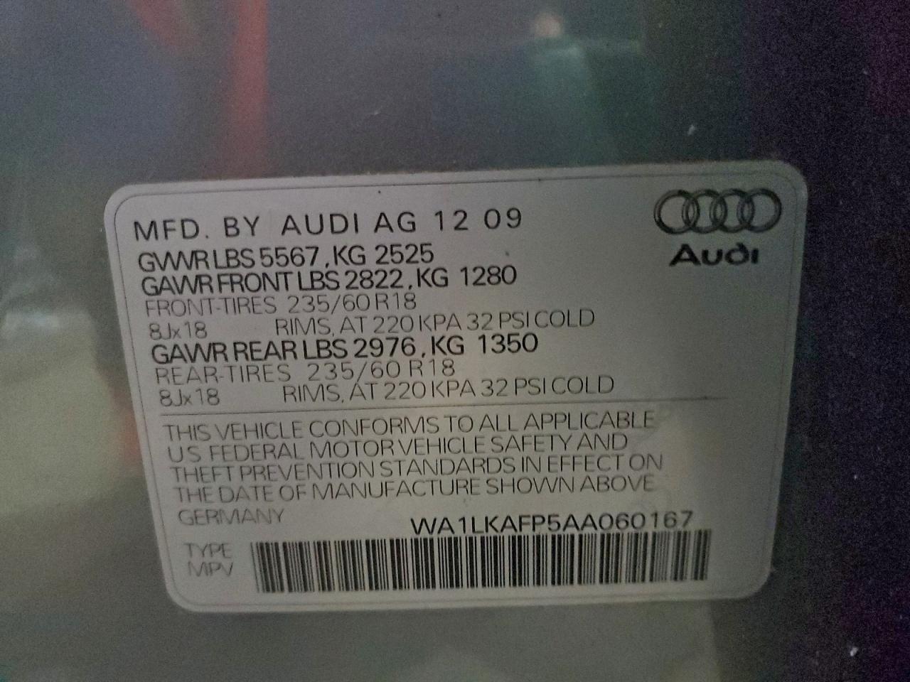 2010 AUDI Q5 PREMIUM PLUS photo 37