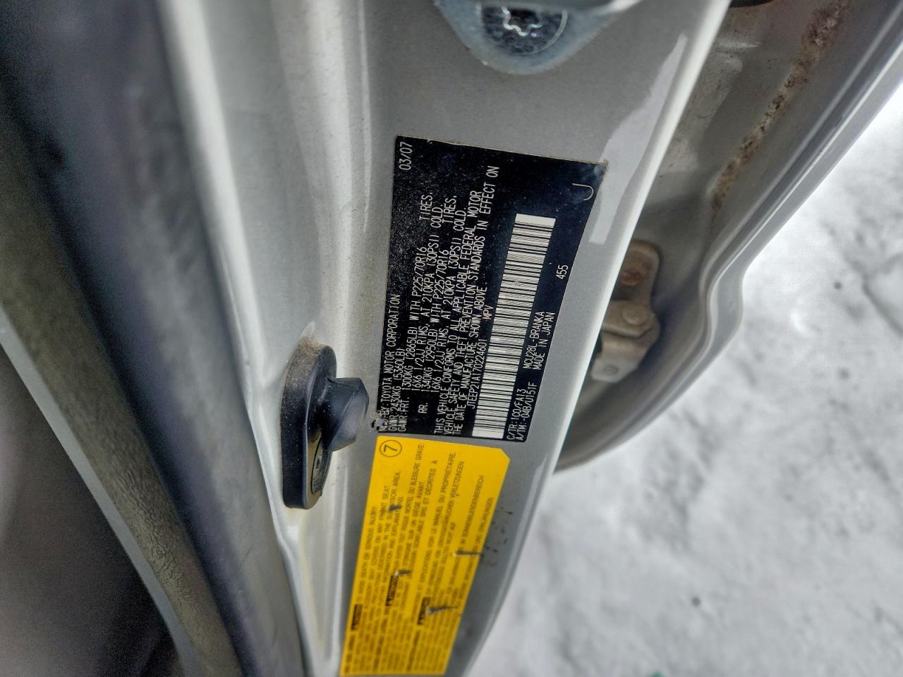 2007 TOYOTA HIGHLANDER SPORT photo 12