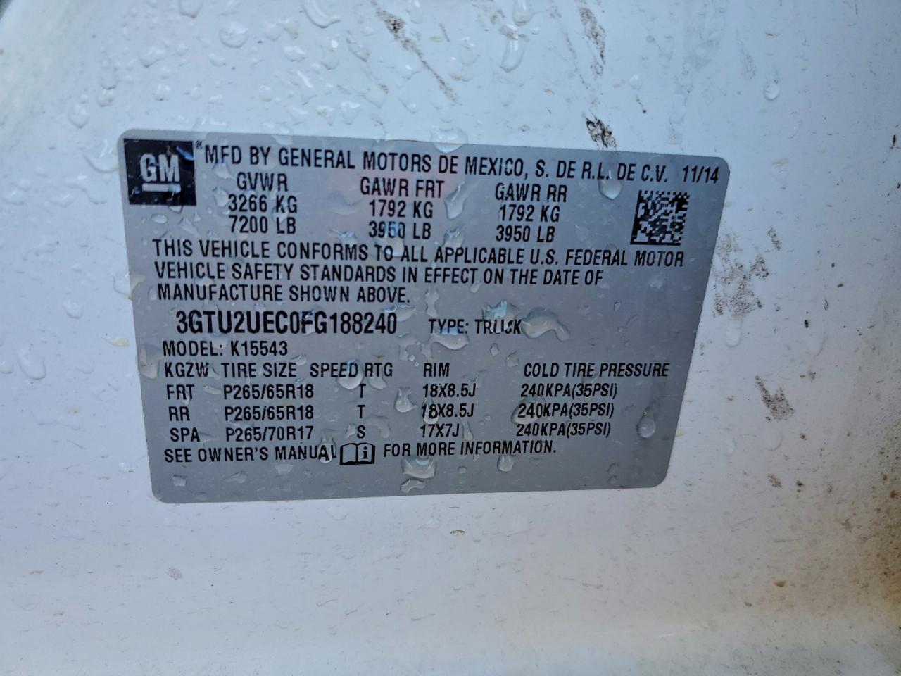 2015 GMC SIERRA K1500 SLE photo 12