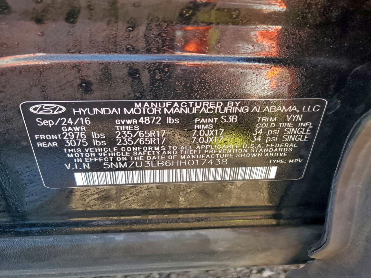 2017 HYUNDAI SANTA FE SPORT photo 13