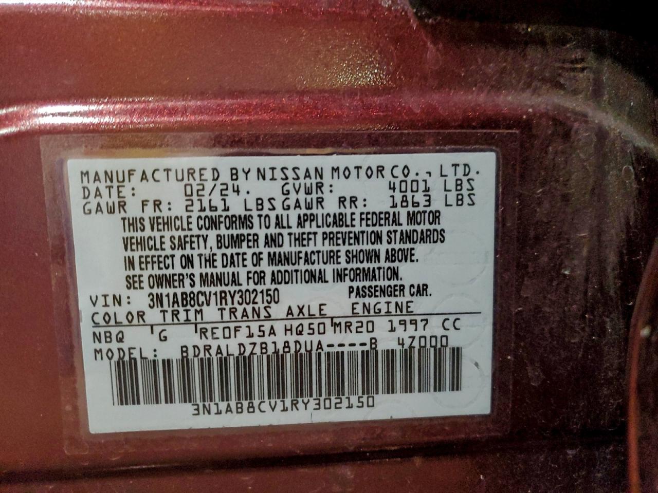 2024 NISSAN SENTRA SV photo 13