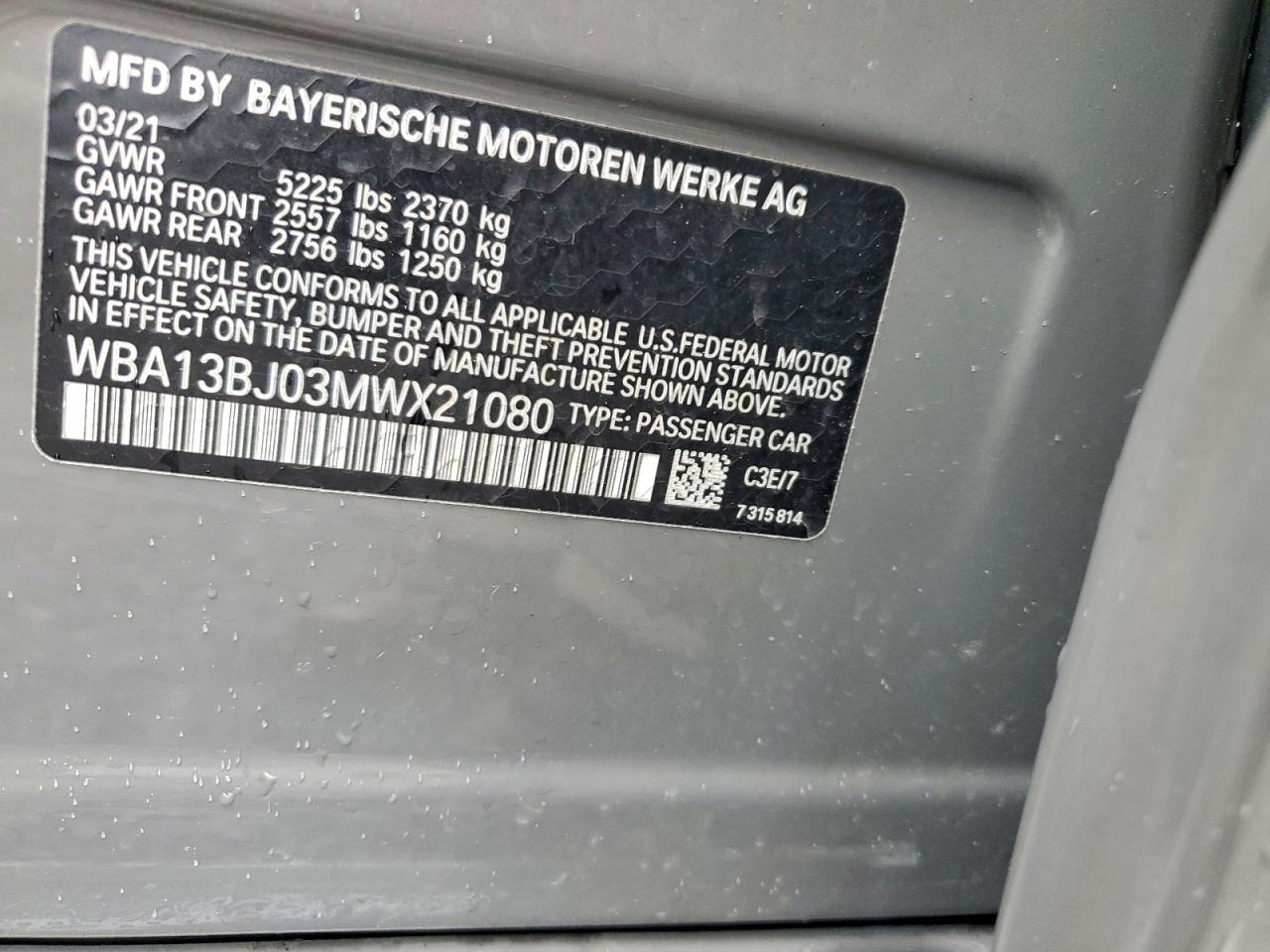 2021 BMW 530 XI photo 12