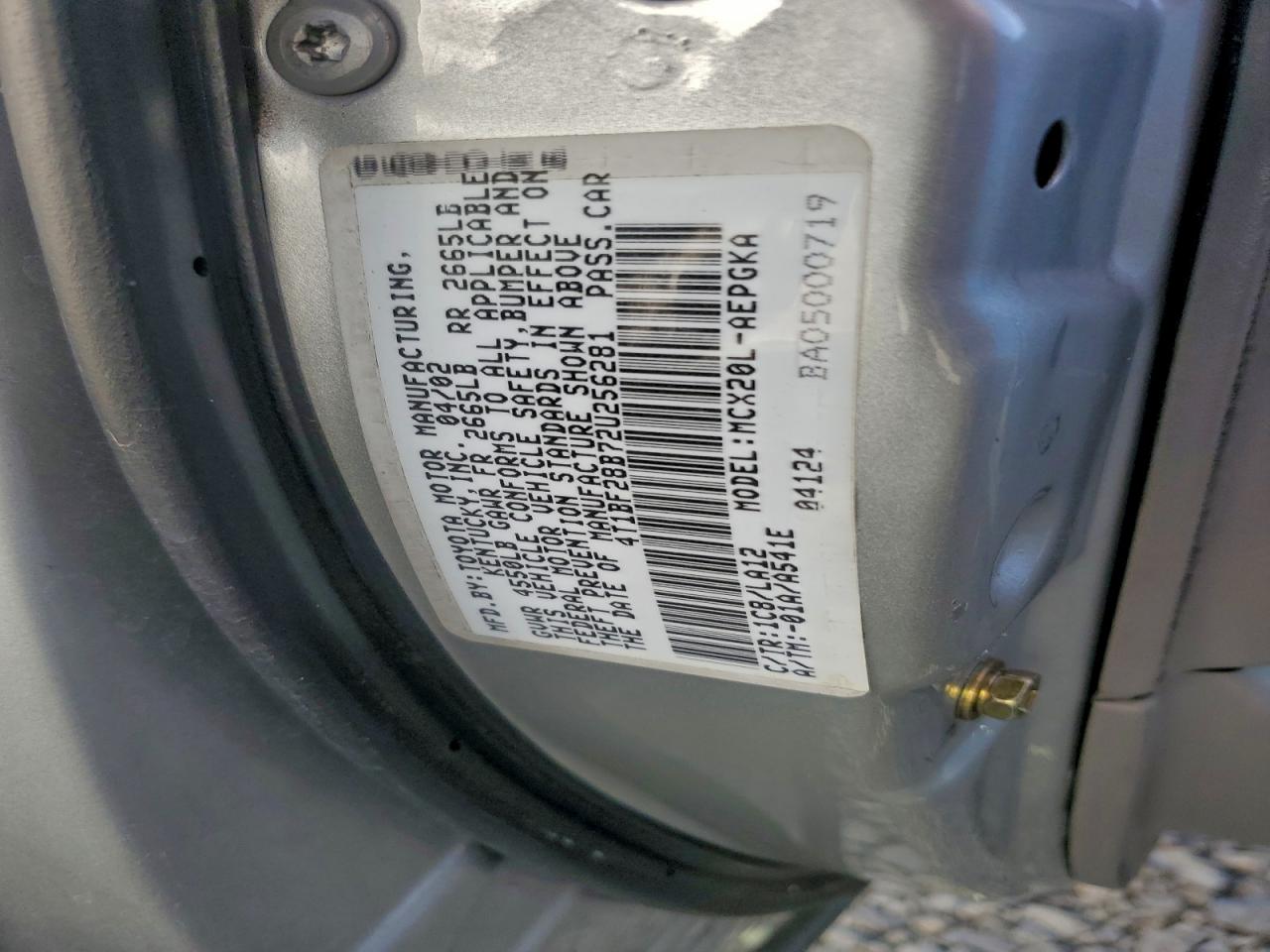 2002 TOYOTA AVALON XL photo 12