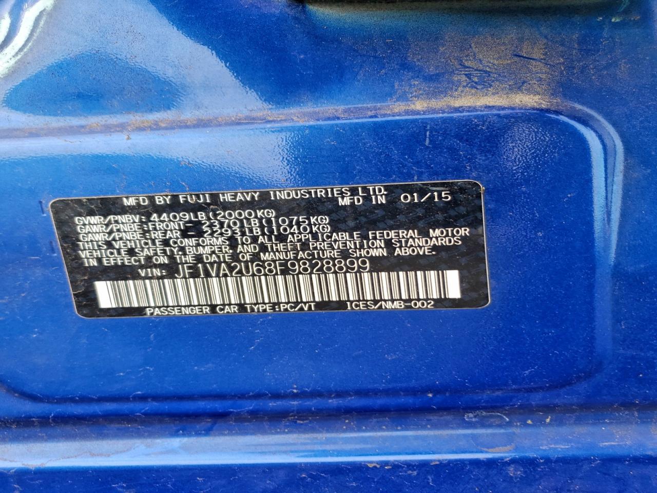 2015 SUBARU WRX STI LIMITED photo 23