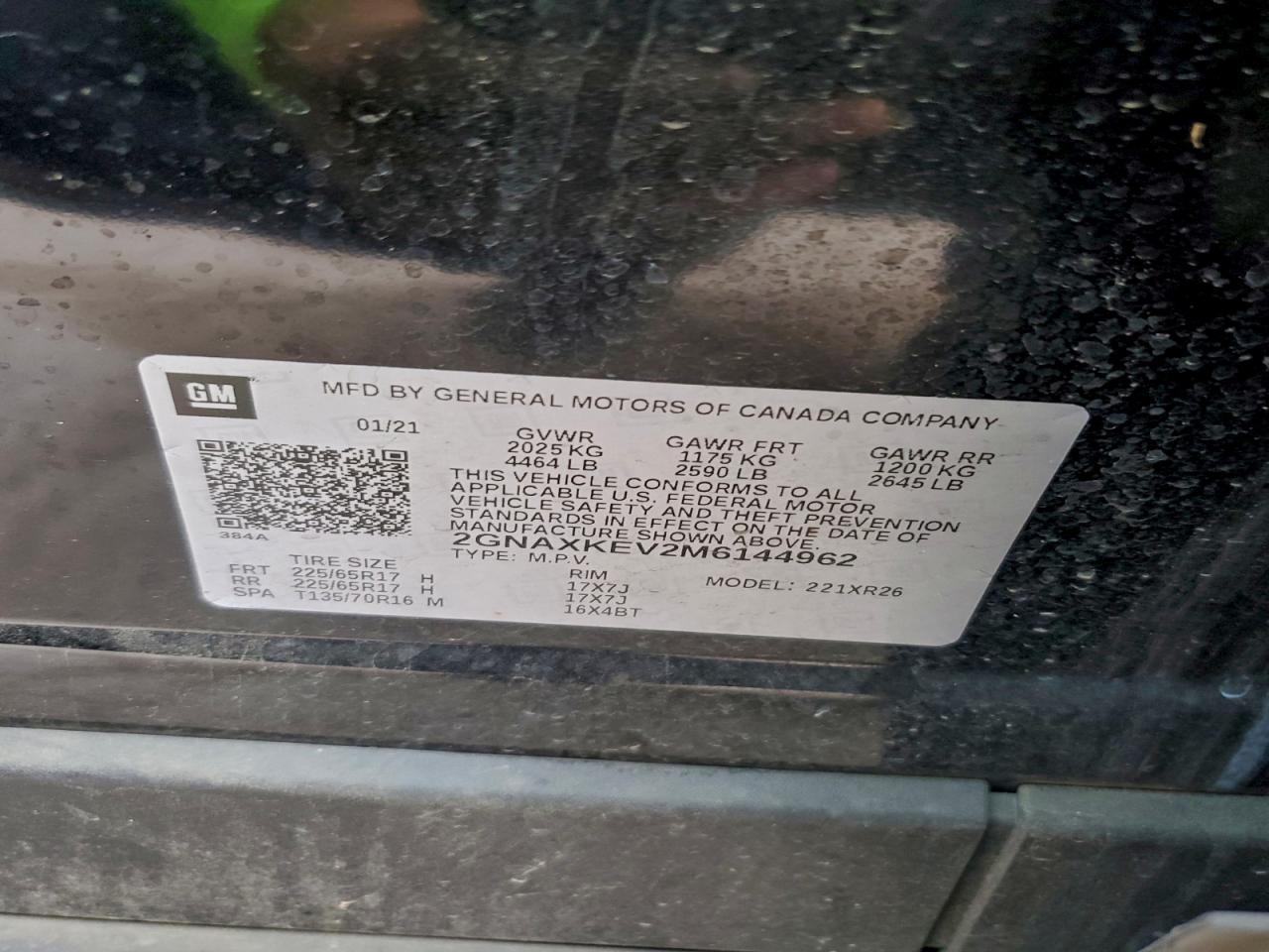 2021 CHEVROLET EQUINOX LT photo 13