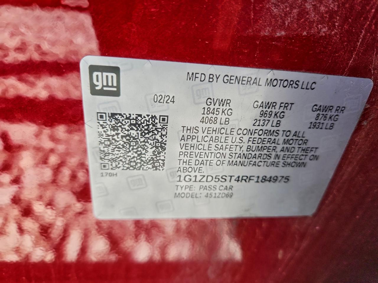 2024 CHEVROLET MALIBU LT photo 13