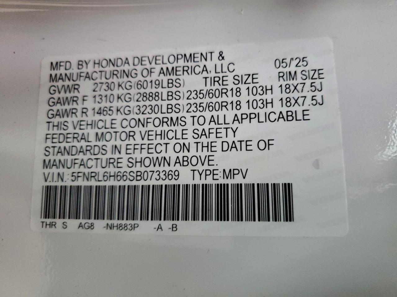 2025 HONDA ODYSSEY EXL photo 13