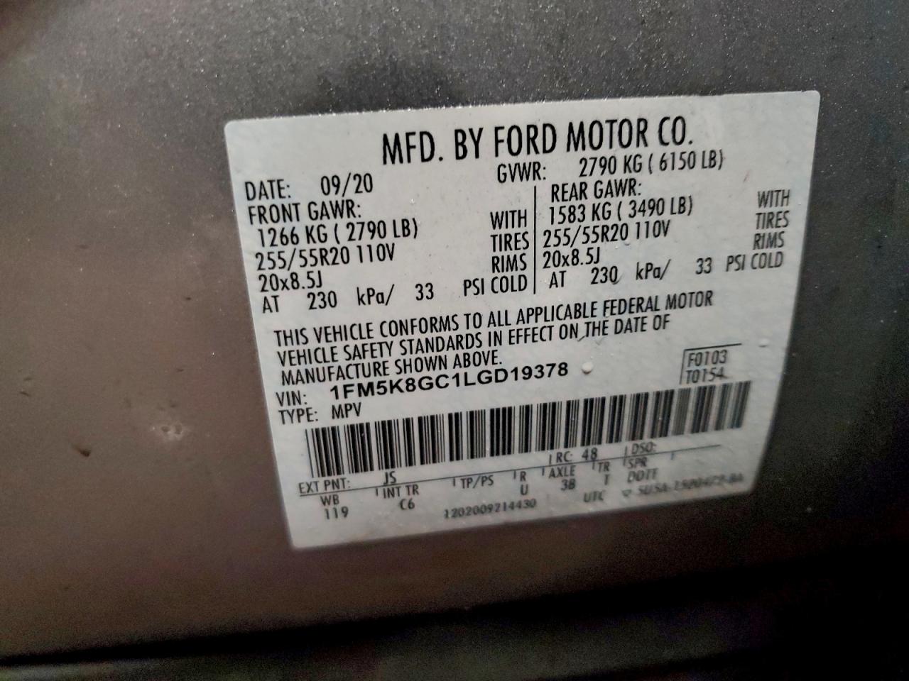 2020 FORD EXPLORER ST photo 14