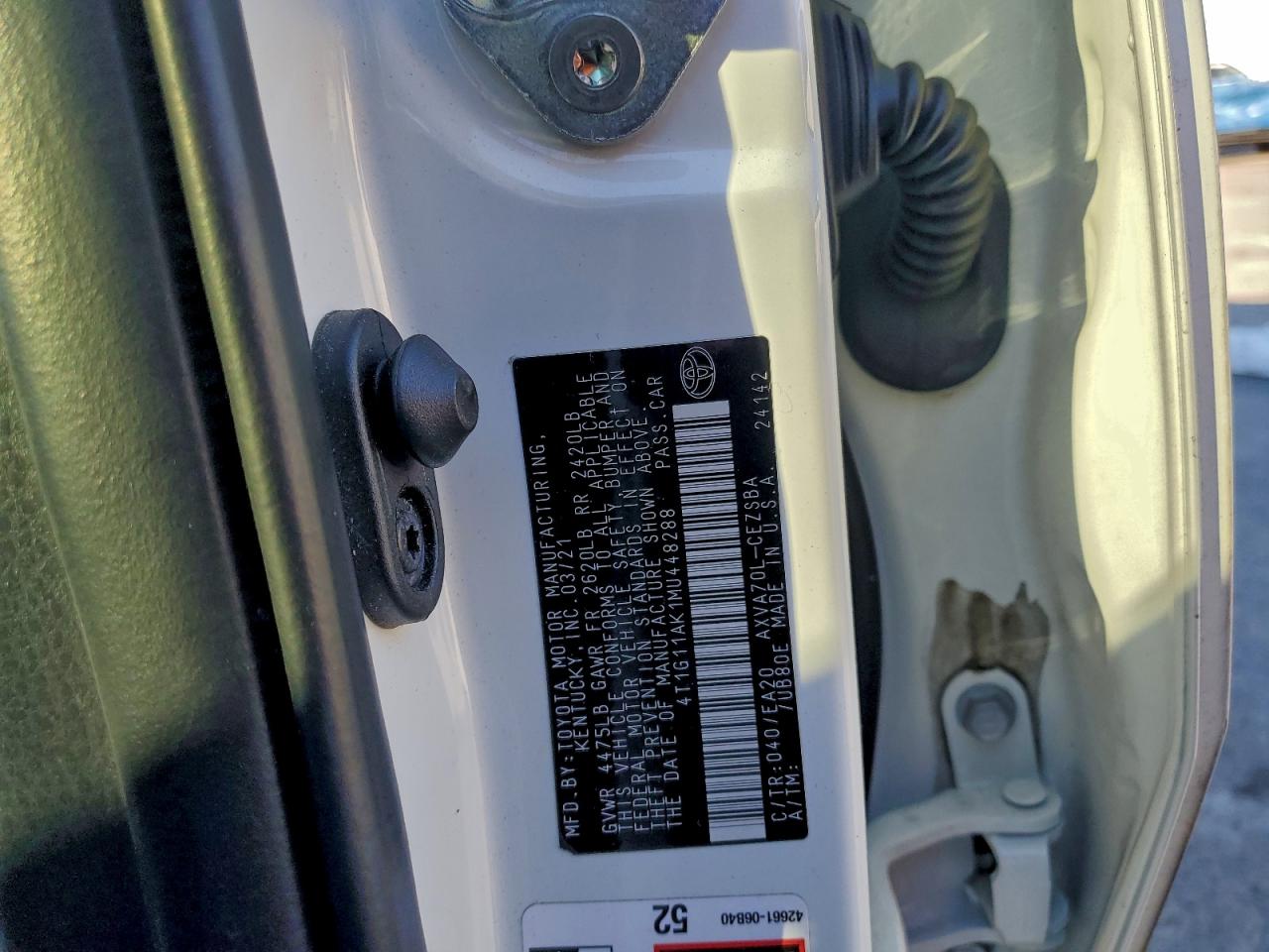 2021 TOYOTA CAMRY SE photo 34