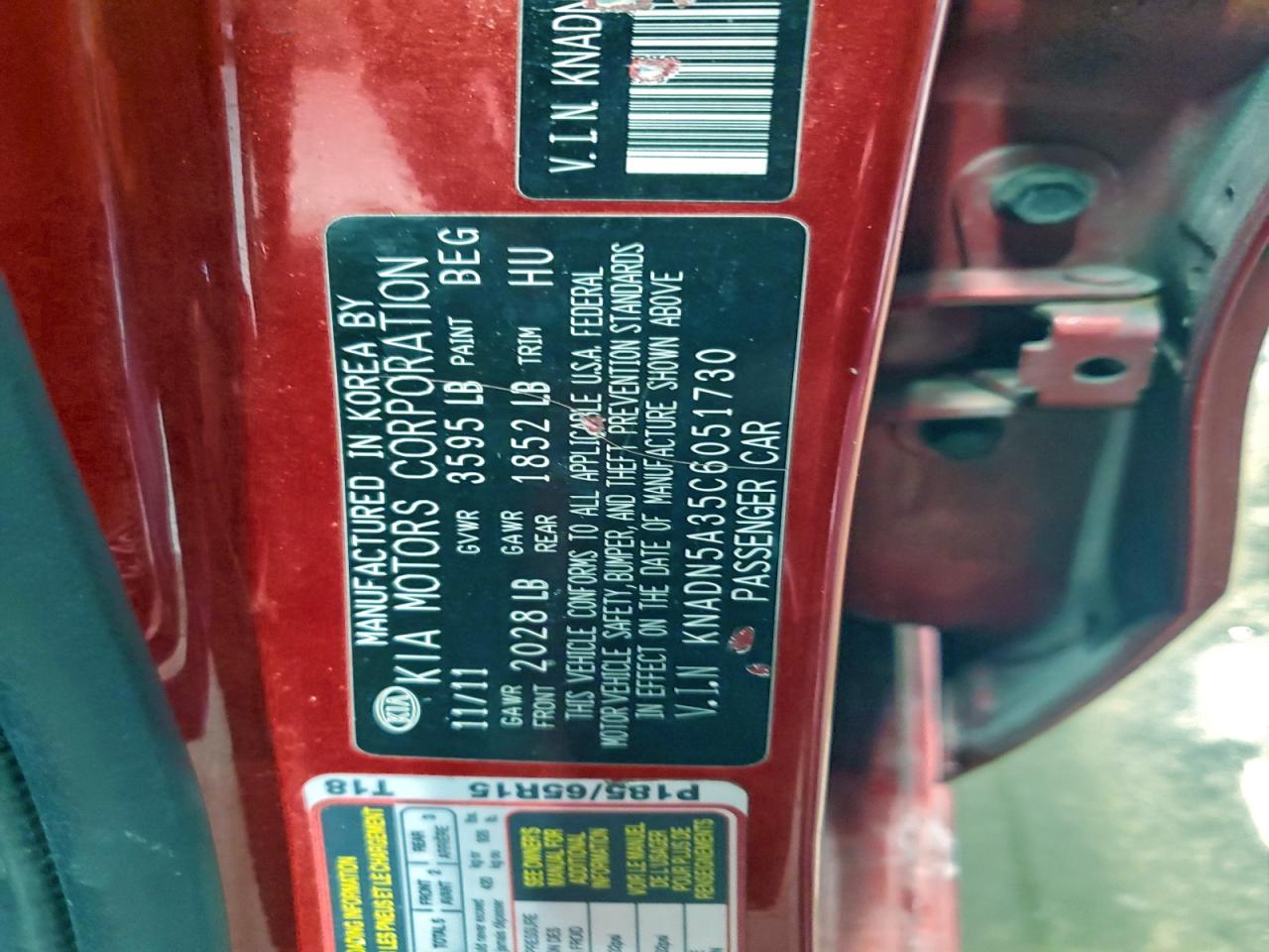 2012 KIA RIO EX photo 12