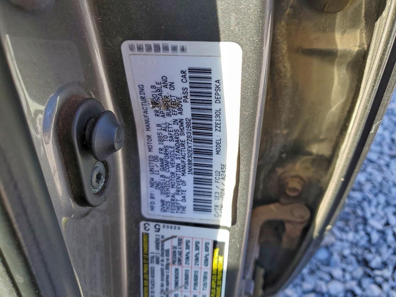 2007 TOYOTA COROLLA CE photo 12