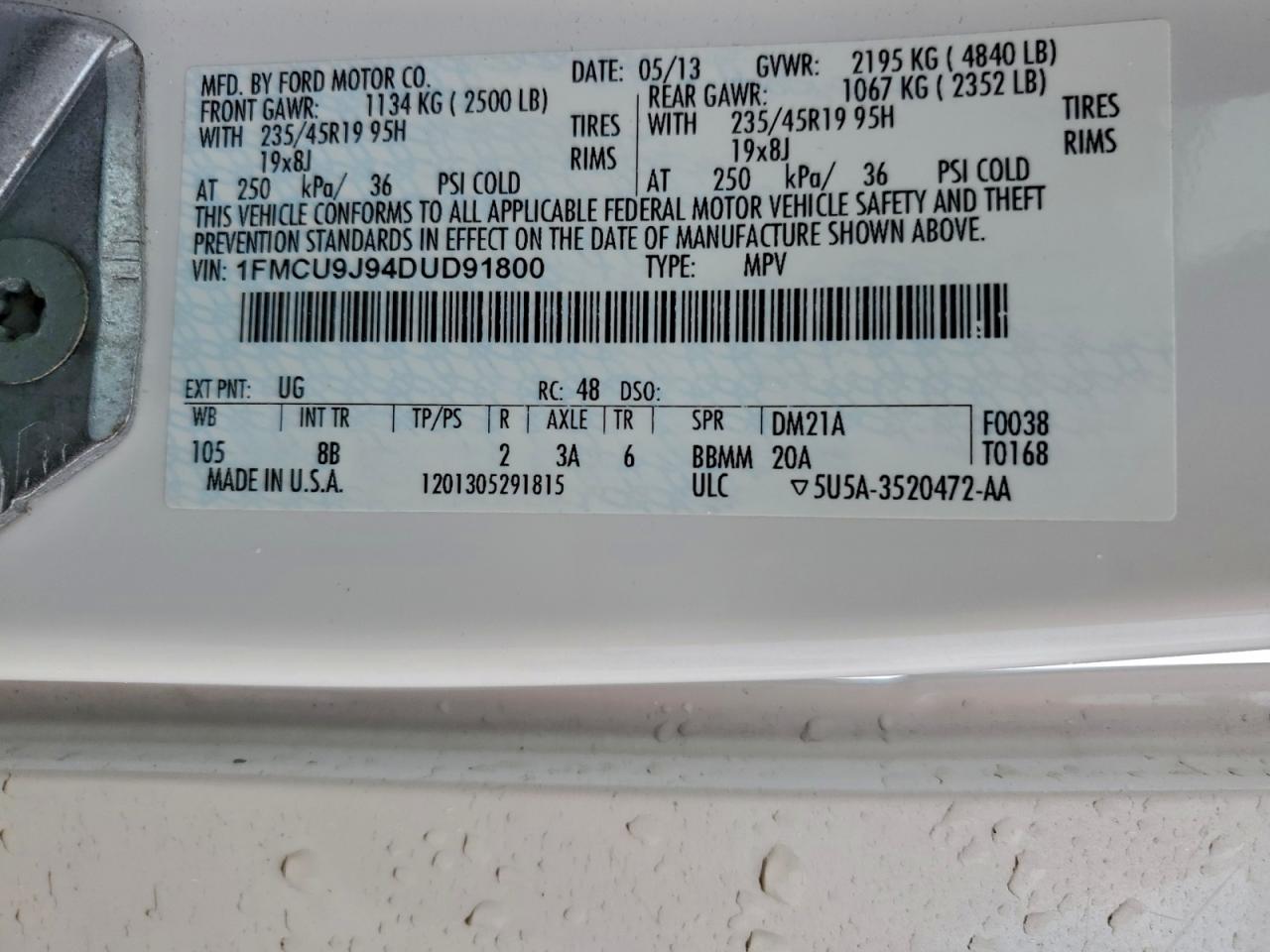 2013 FORD ESCAPE TITANIUM photo 27