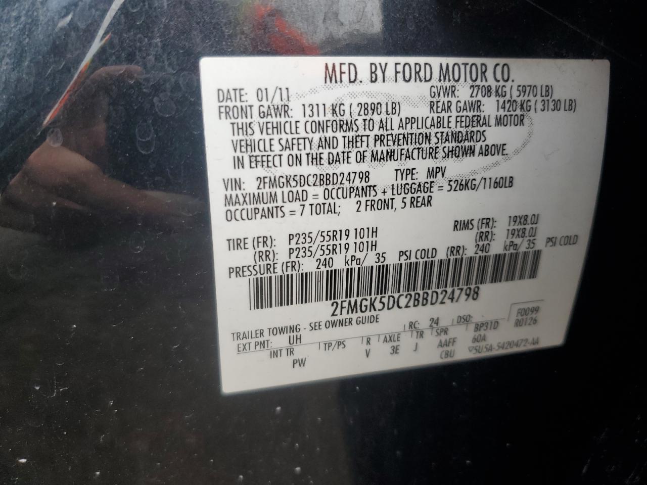 2011 FORD FLEX photo 25