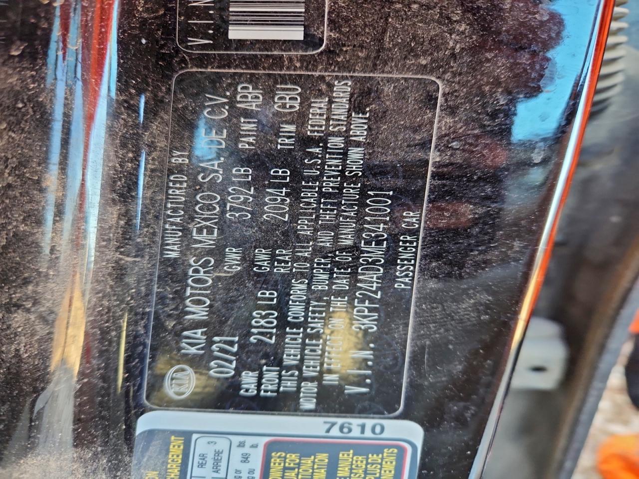 2021 KIA FORTE FE photo 25