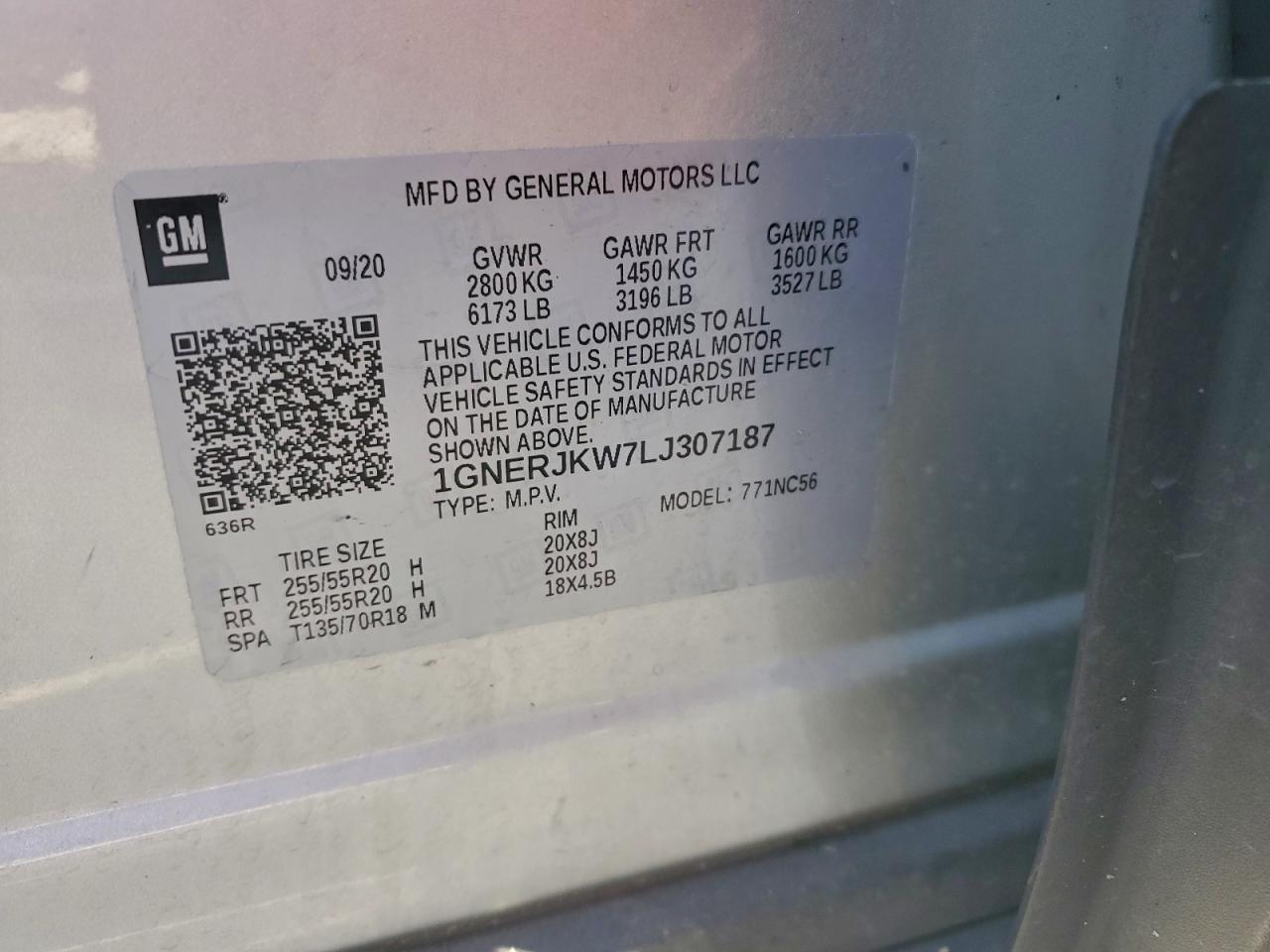 2020 CHEVROLET TRAVERSE RS photo 53
