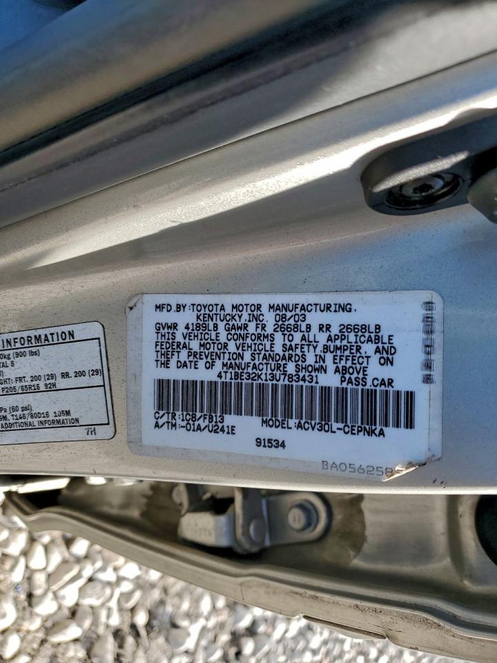 2003 TOYOTA CAMRY LE photo 23