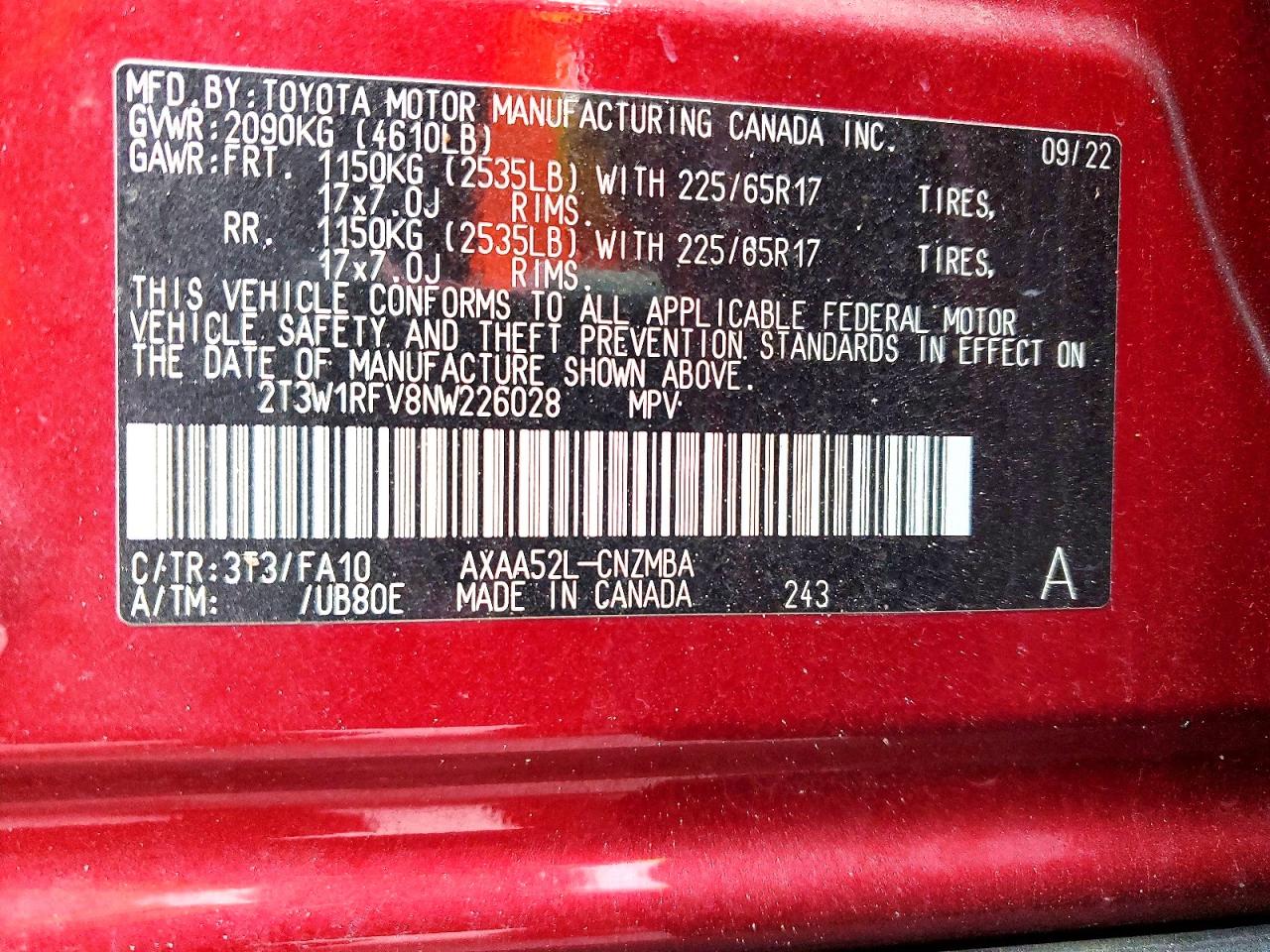 2022 TOYOTA RAV4 XLE photo 14