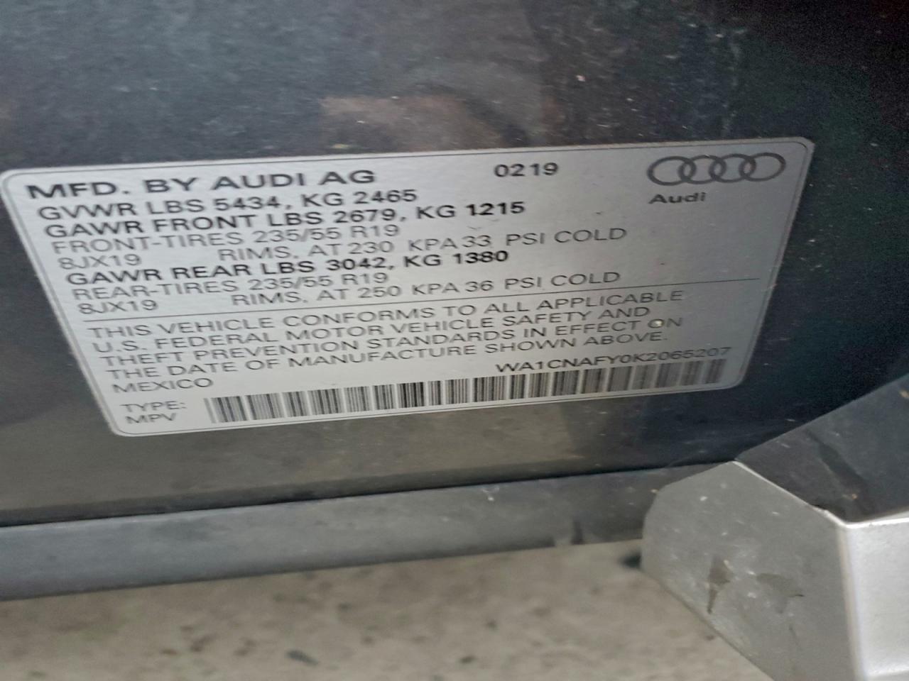 2019 AUDI Q5 PRESTIGE photo 13