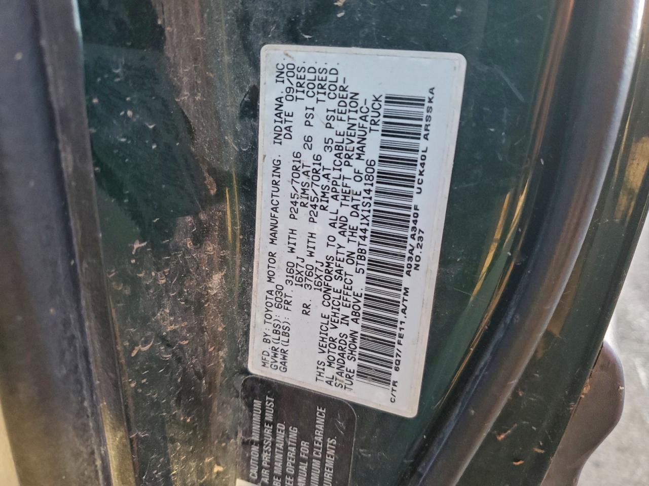 2001 TOYOTA TUNDRA ACCESS CAB photo 23