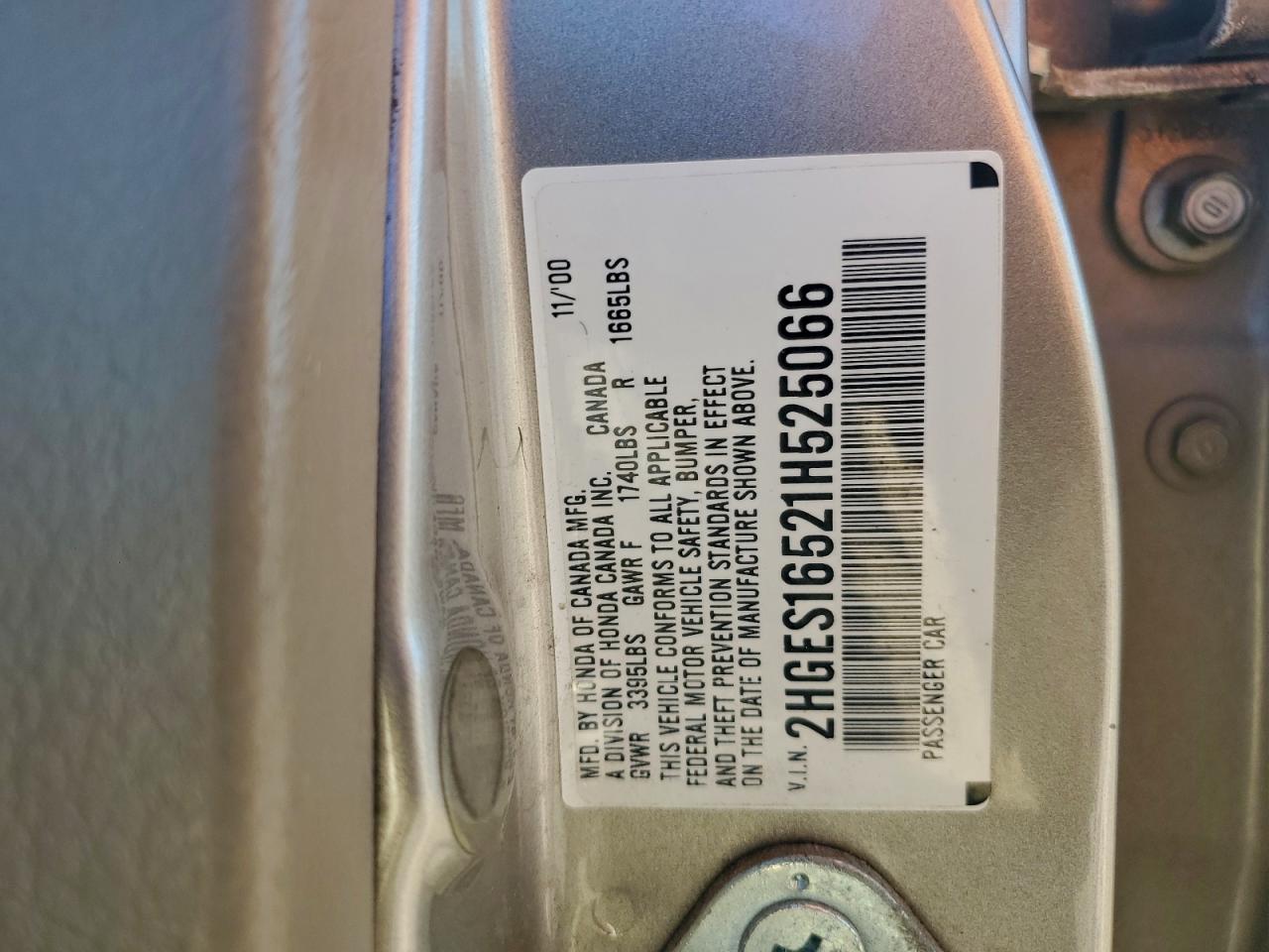 2001 HONDA CIVIC LX photo 13