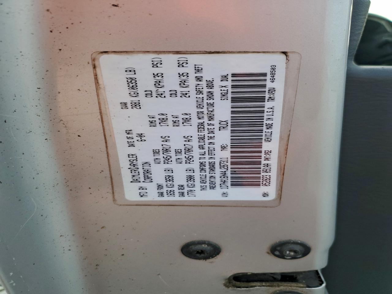 2004 DODGE RAM 1500 ST photo 12