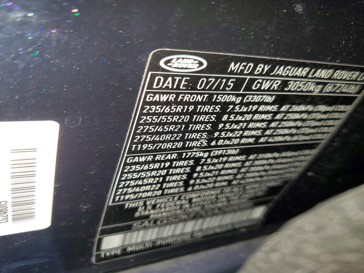 2016 LAND ROVER RANGE ROVER HSE photo 25
