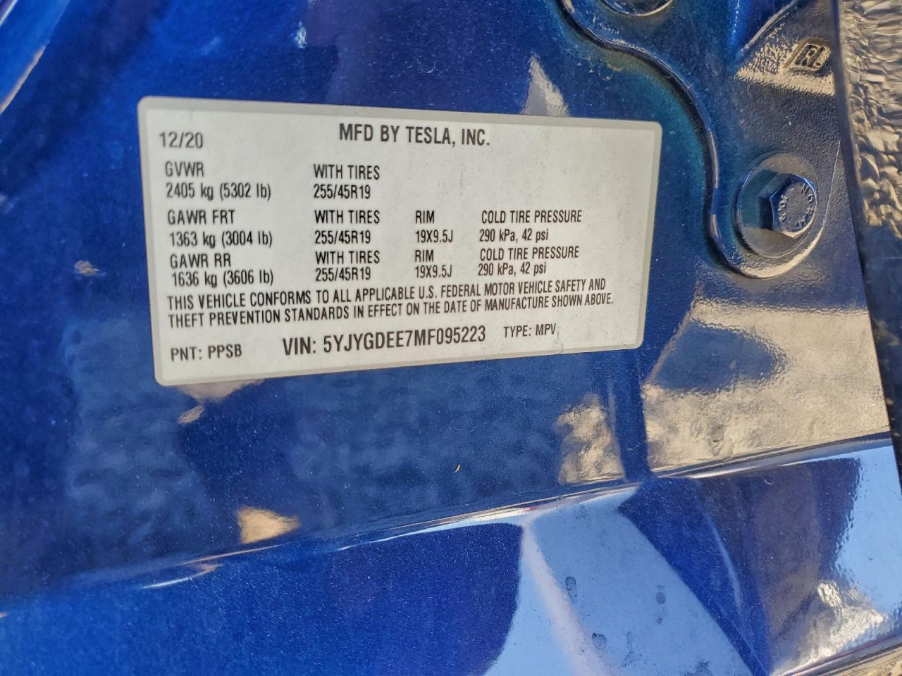 2021 TESLA MODEL Y photo 13