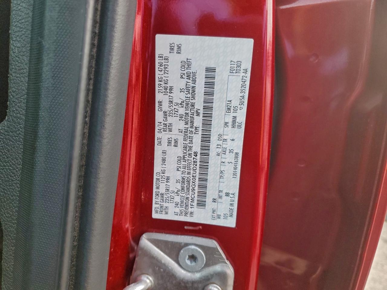 2014 FORD ESCAPE SE photo 12