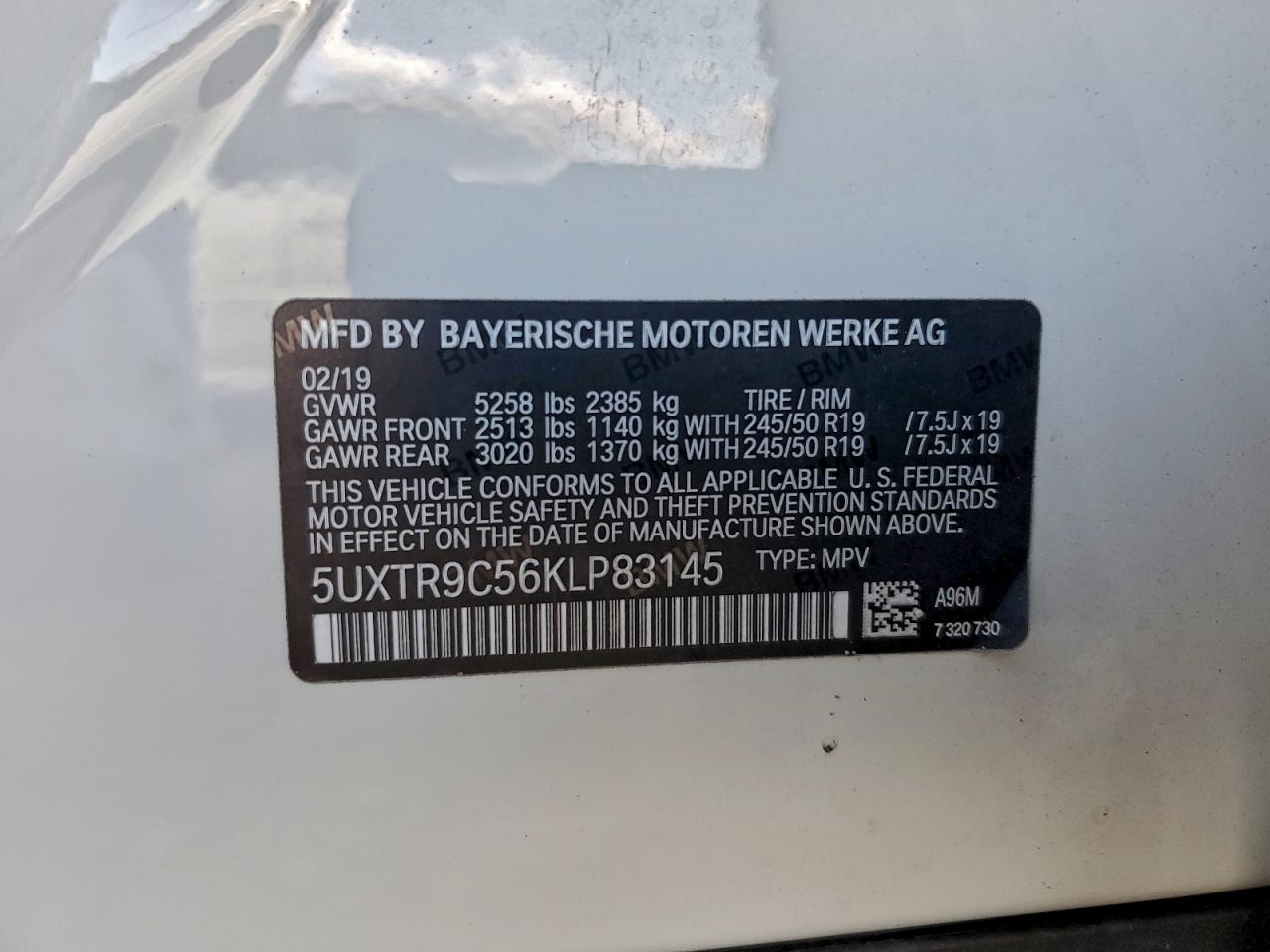 2019 BMW X3 XDRIVE30I photo 13