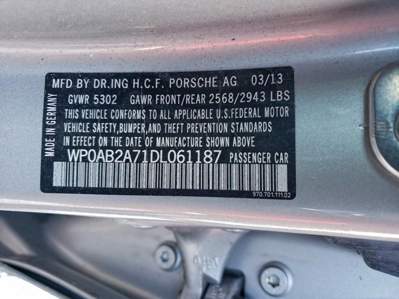 2013 PORSCHE PANAMERA S photo 12