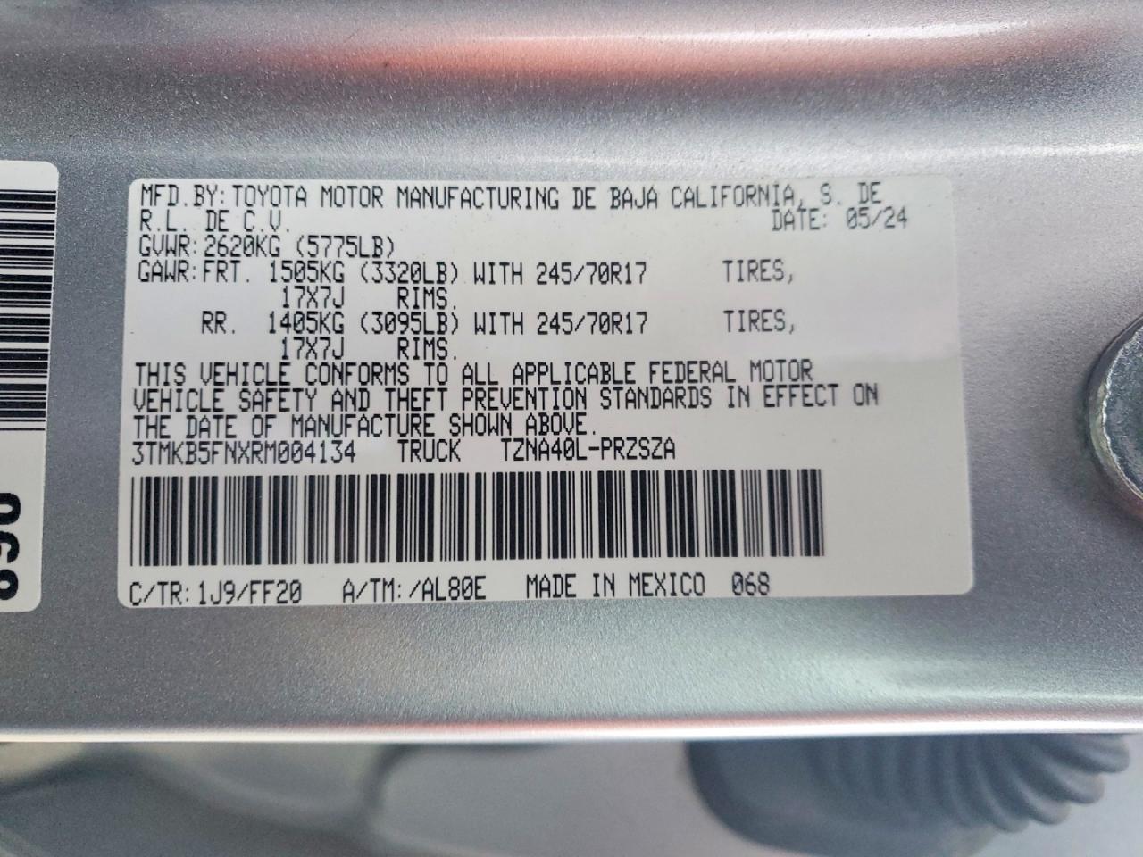 2024 TOYOTA TACOMA DOUBLE CAB photo 12