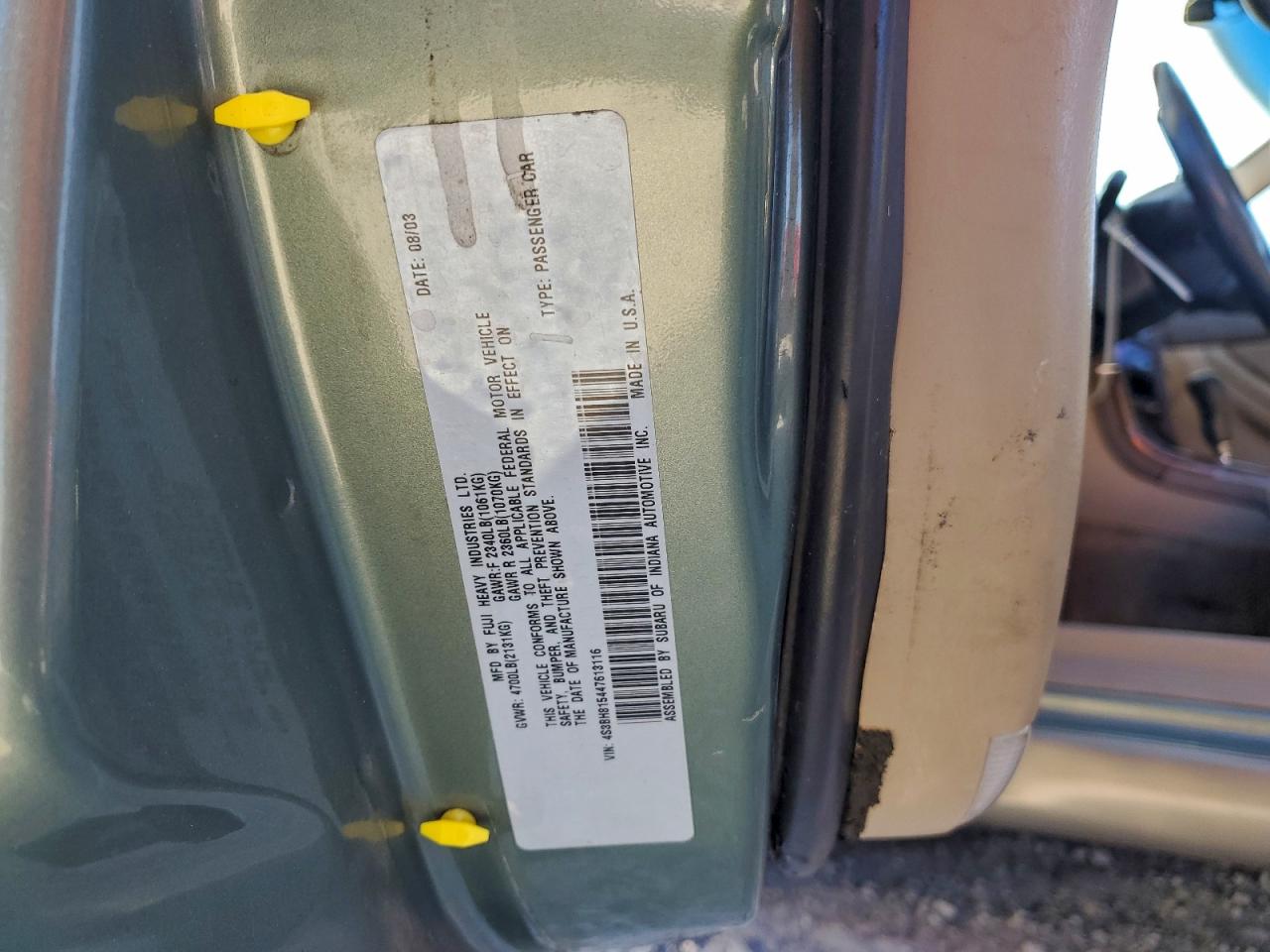 2004 SUBARU LEGACY OUTBACK H6 3.0 SPECIAL photo 25
