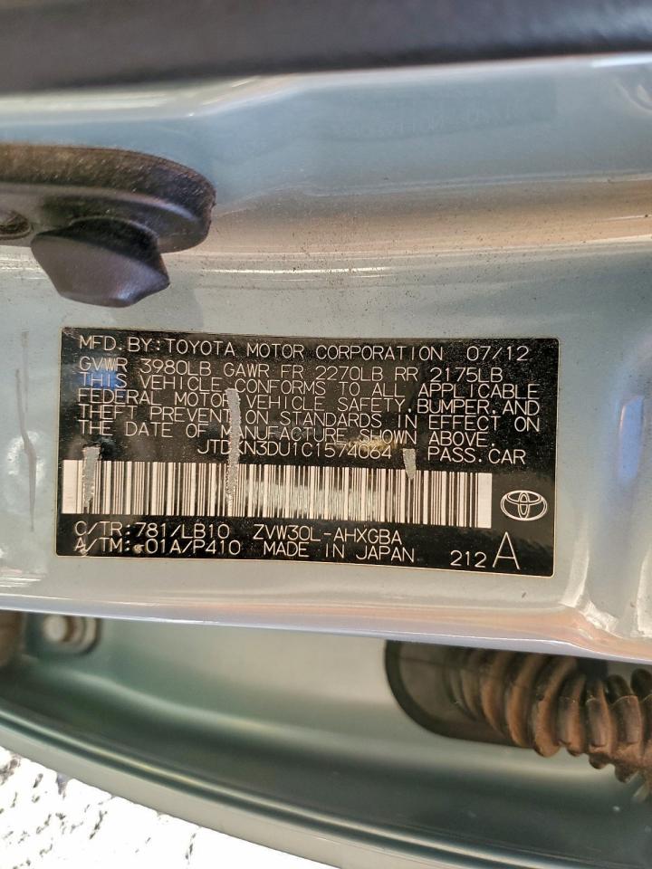 2012 TOYOTA PRIUS photo 12