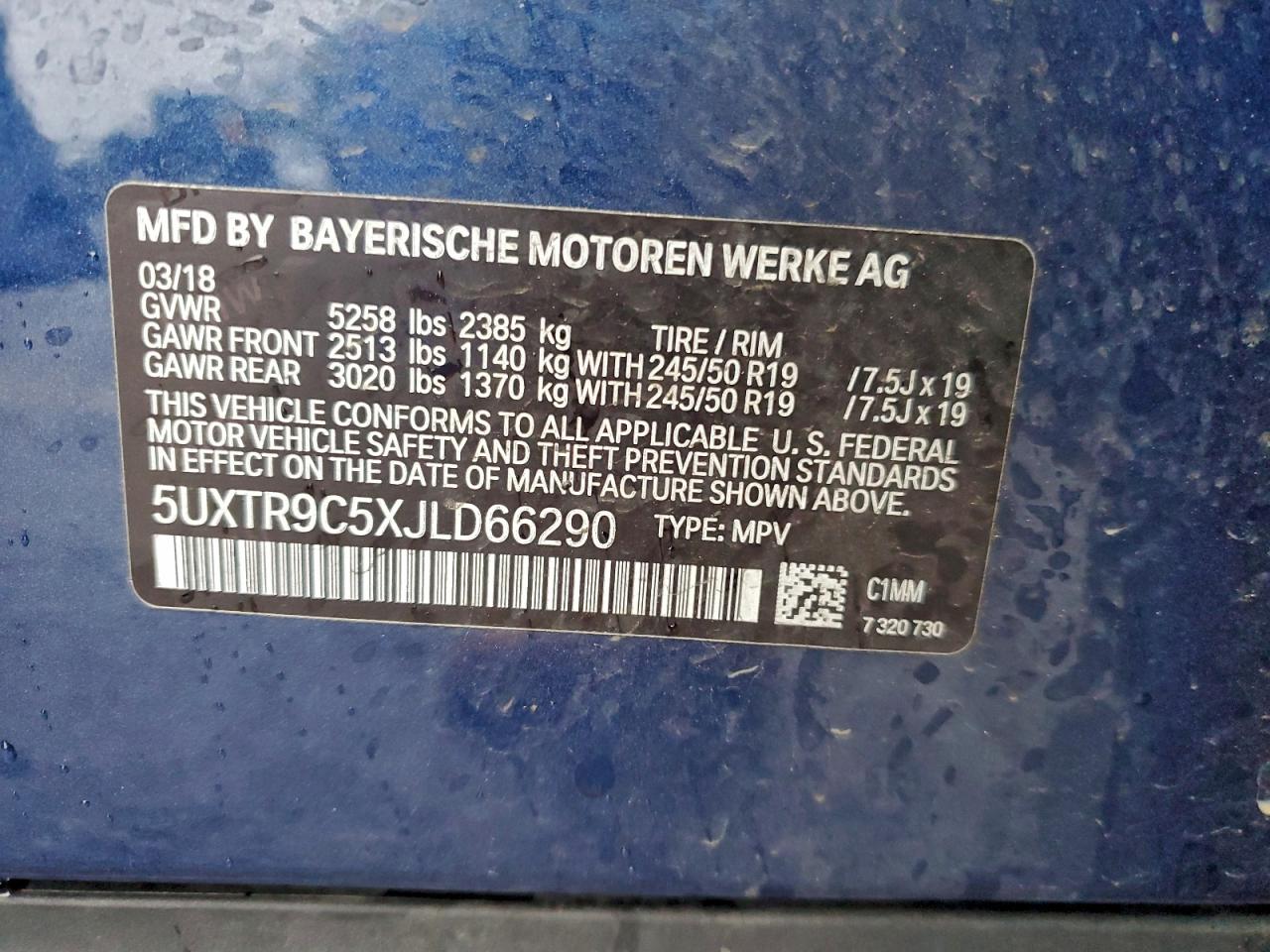 2018 BMW X3 XDRIVE30I photo 27