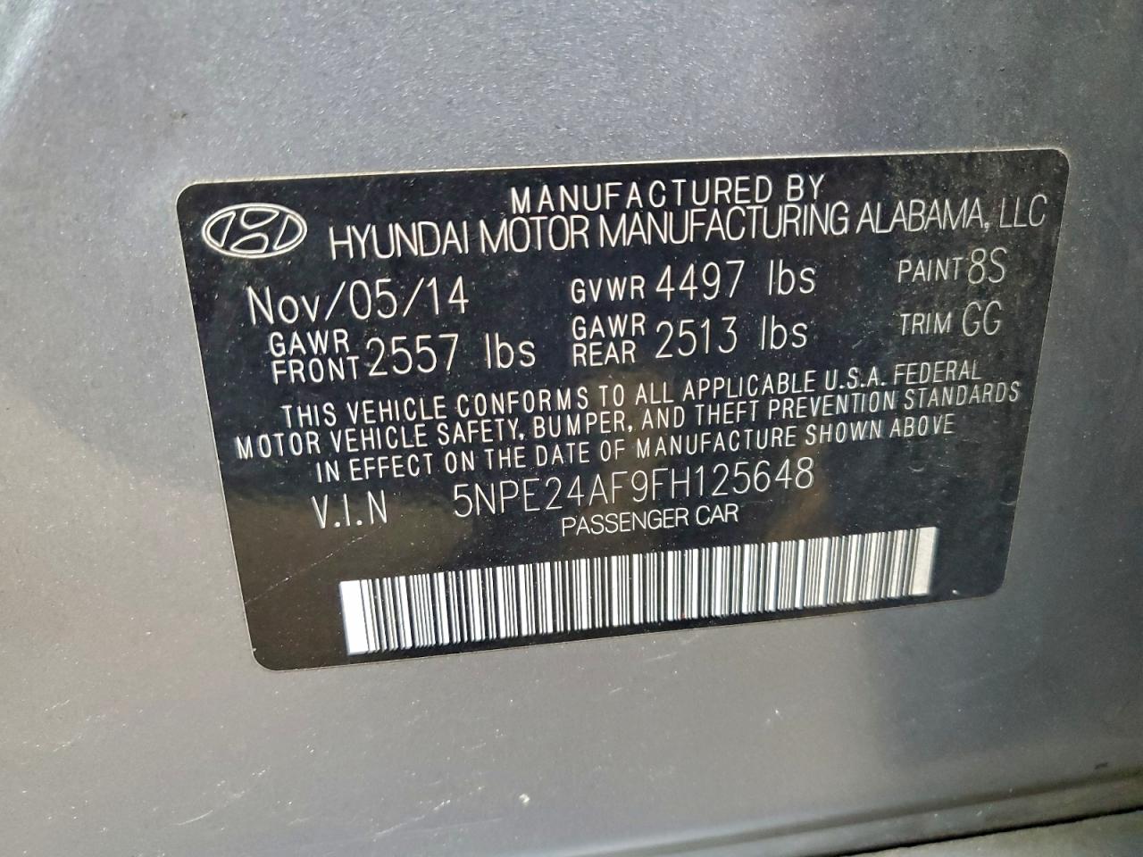 2015 HYUNDAI SONATA SE photo 12