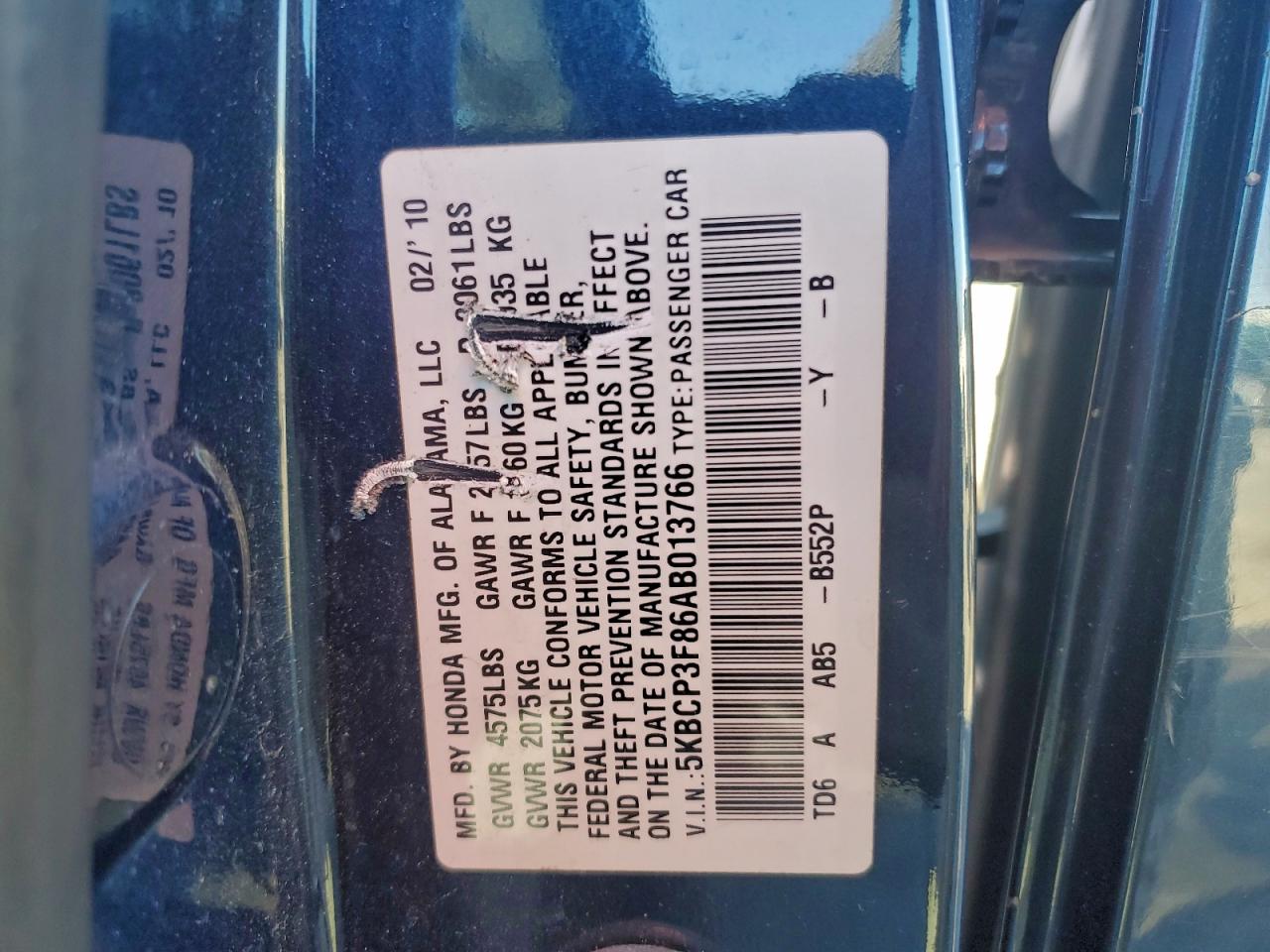 2010 HONDA ACCORD EXL photo 23