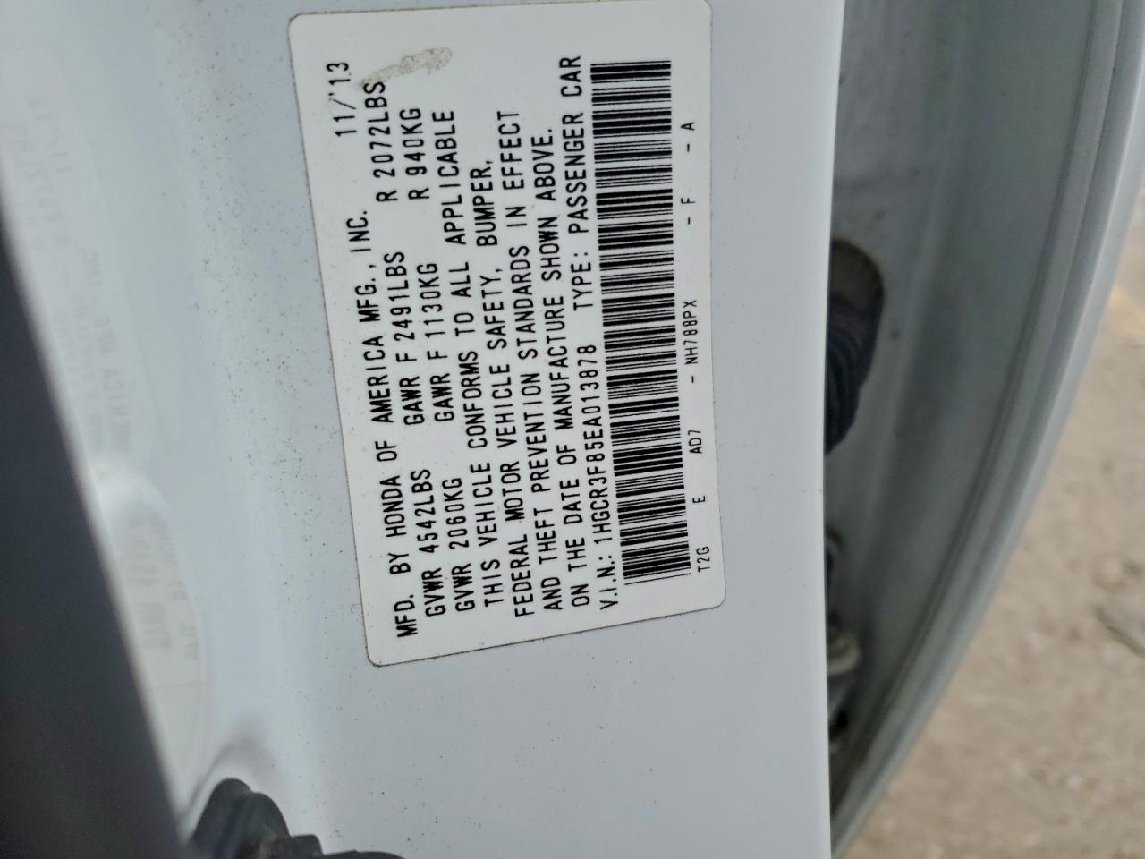 2014 HONDA ACCORD EXL photo 34