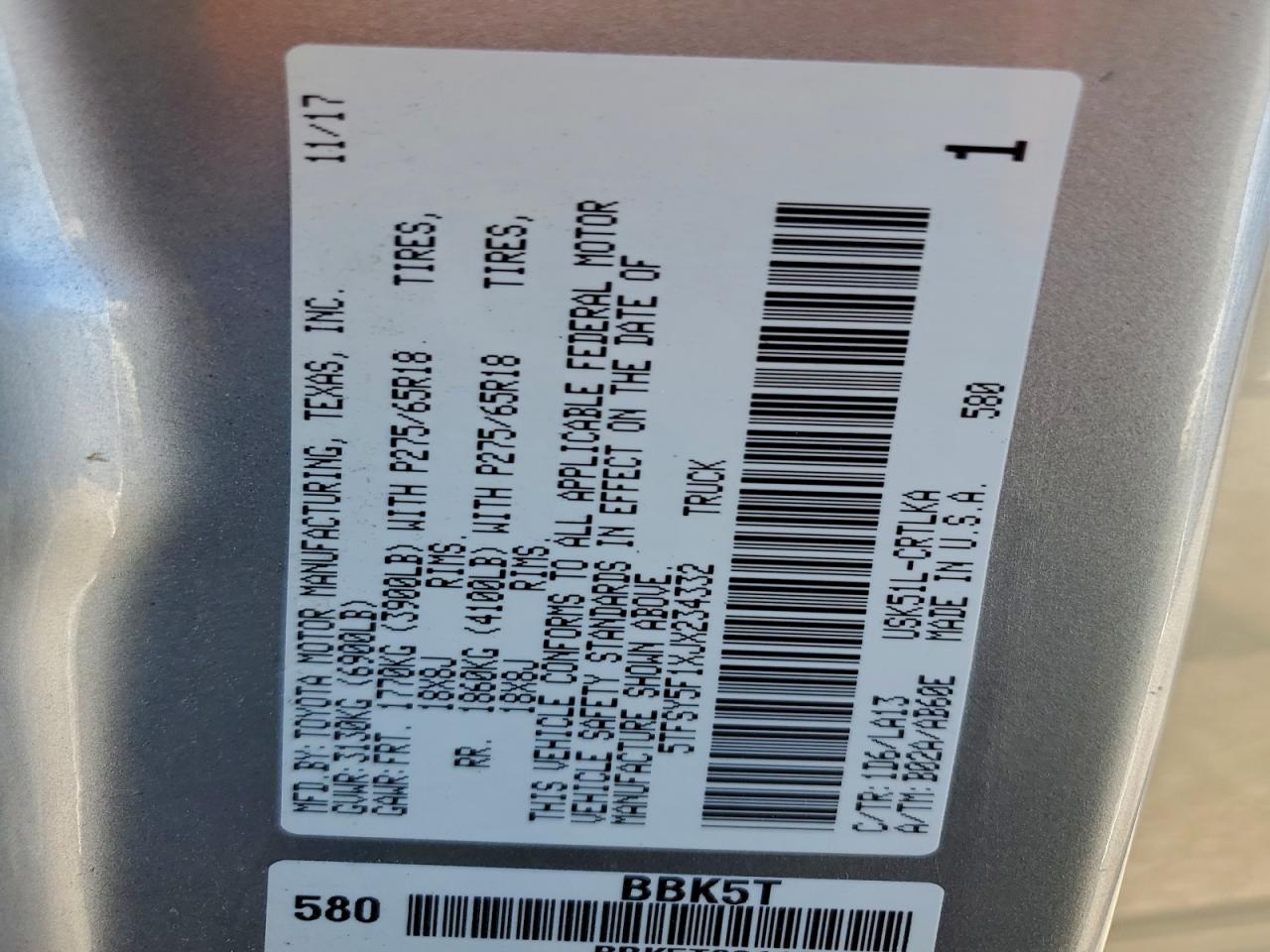 2018 TOYOTA TUNDRA DOUBLE CAB LIMITED photo 34